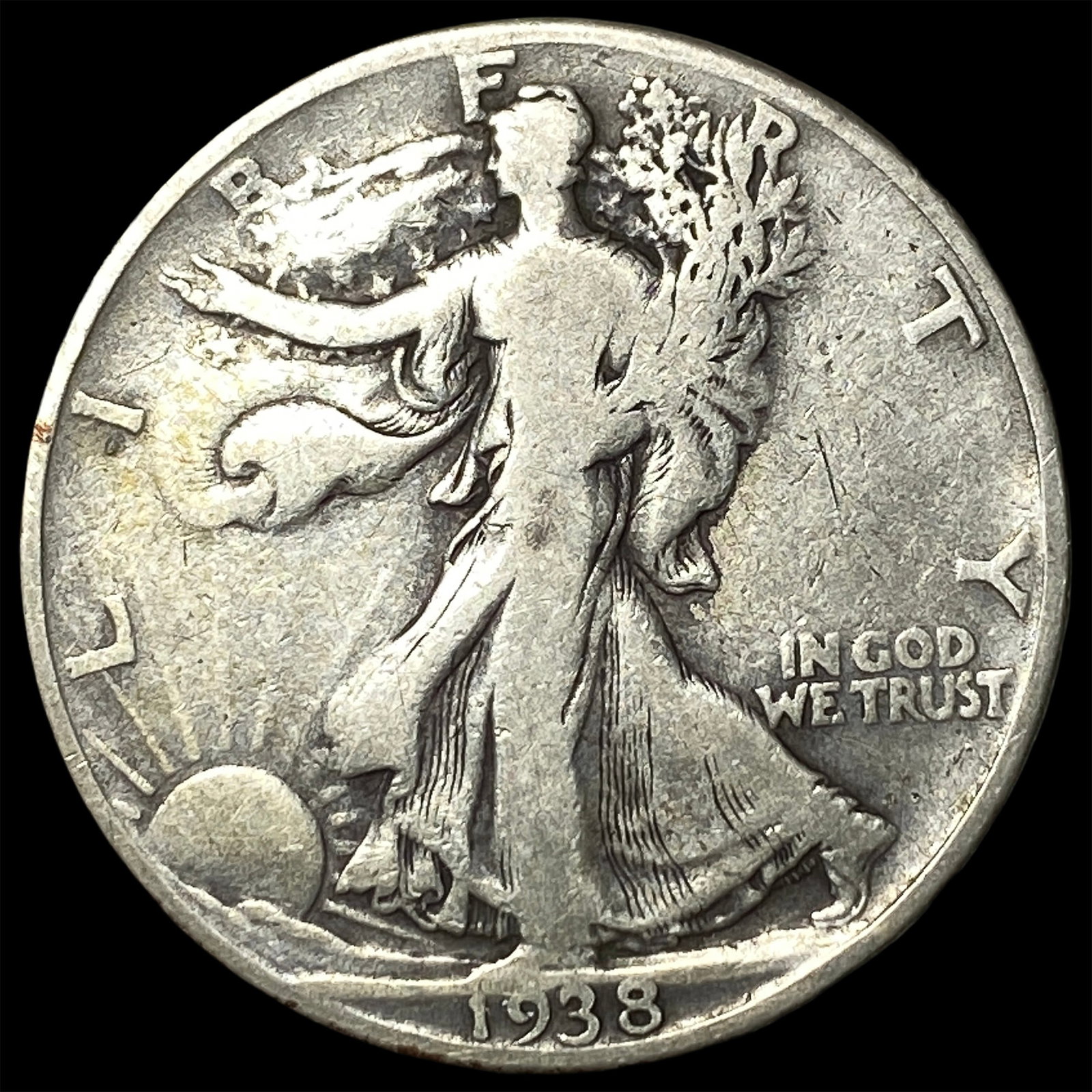 1938-D Walking Liberty Half Dollar LIGHTLY CIRCULATED (1 of 2)