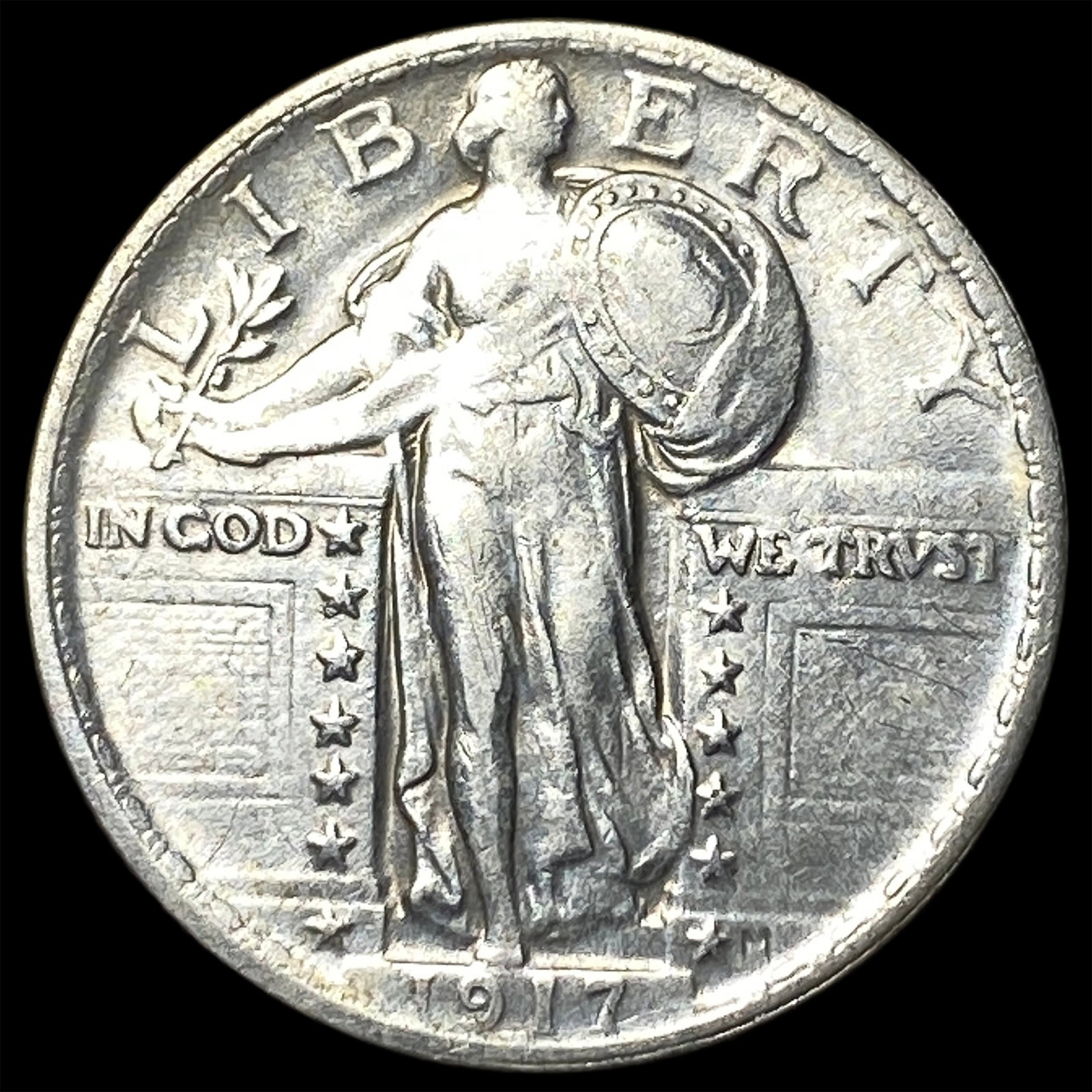 1917 Standing Liberty Quarter CLOSELY UNCIRCULATED: 1917 Standing Liberty Quarter CLOSELY UNCIRCULATED