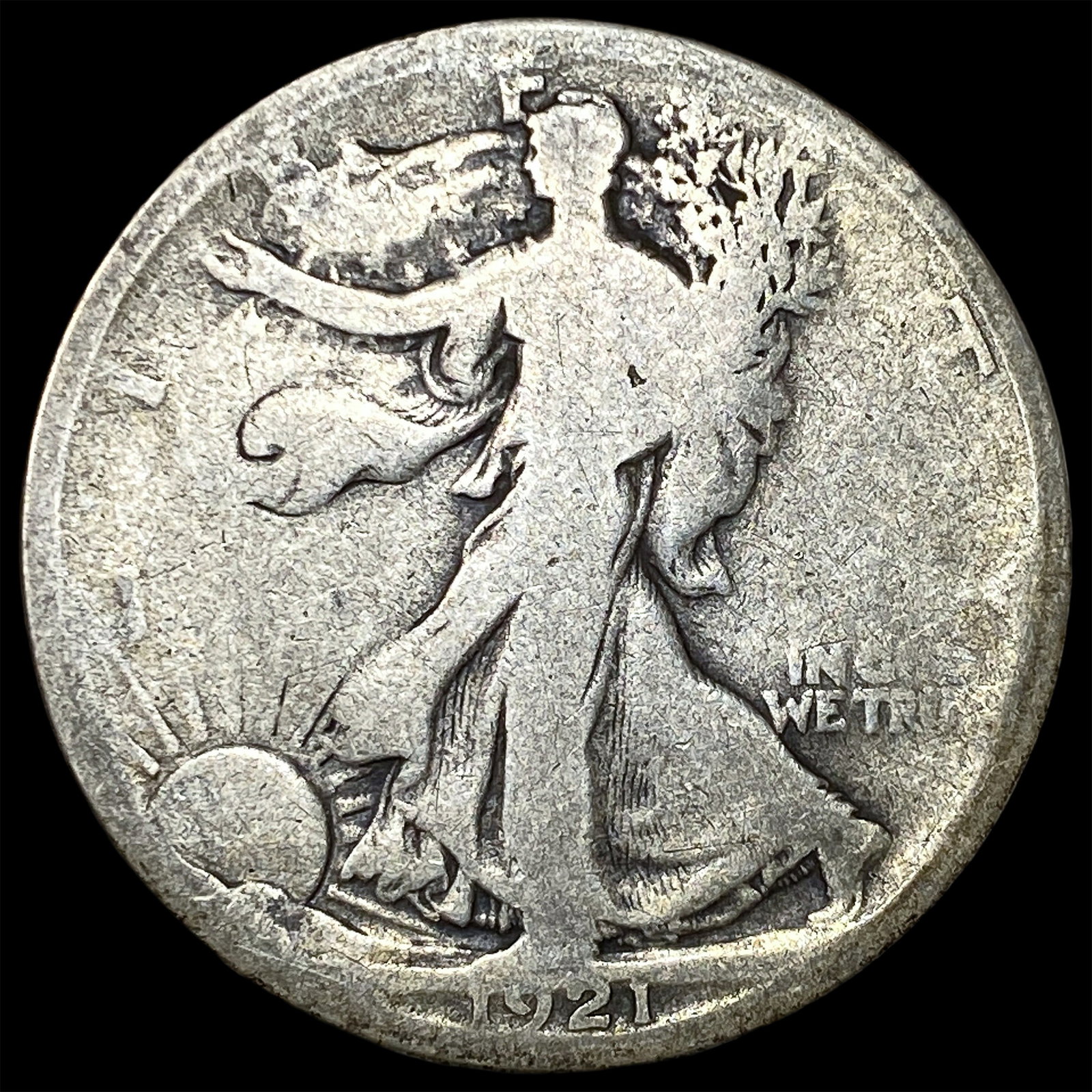 1921 Walking Liberty Half Dollar NICELY CIRCULATED: 1921 Walking Liberty Half Dollar NICELY CIRCULATED