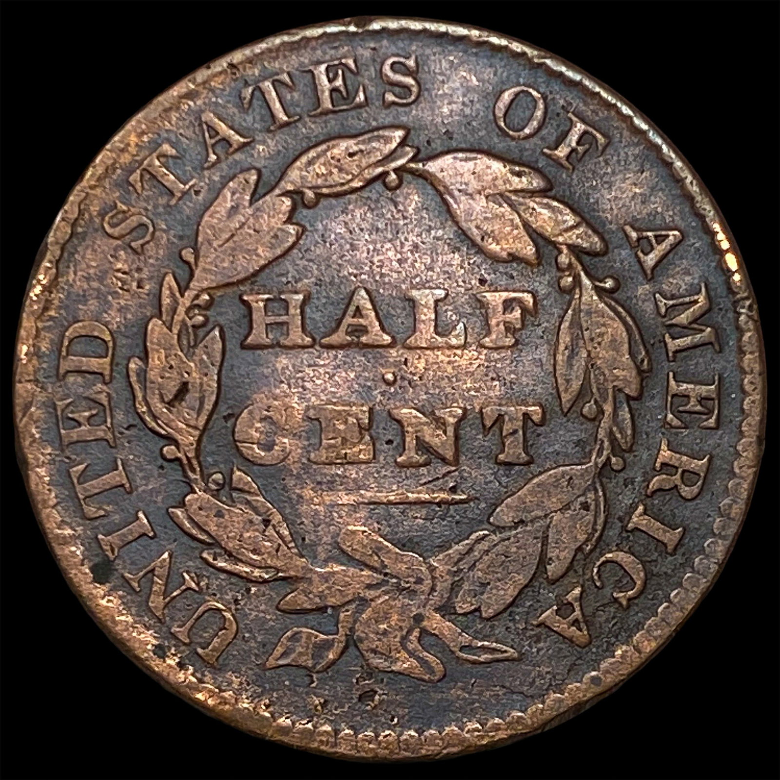1828 Classic Head Half Cent LIGHTLY CIRCULATED - 2