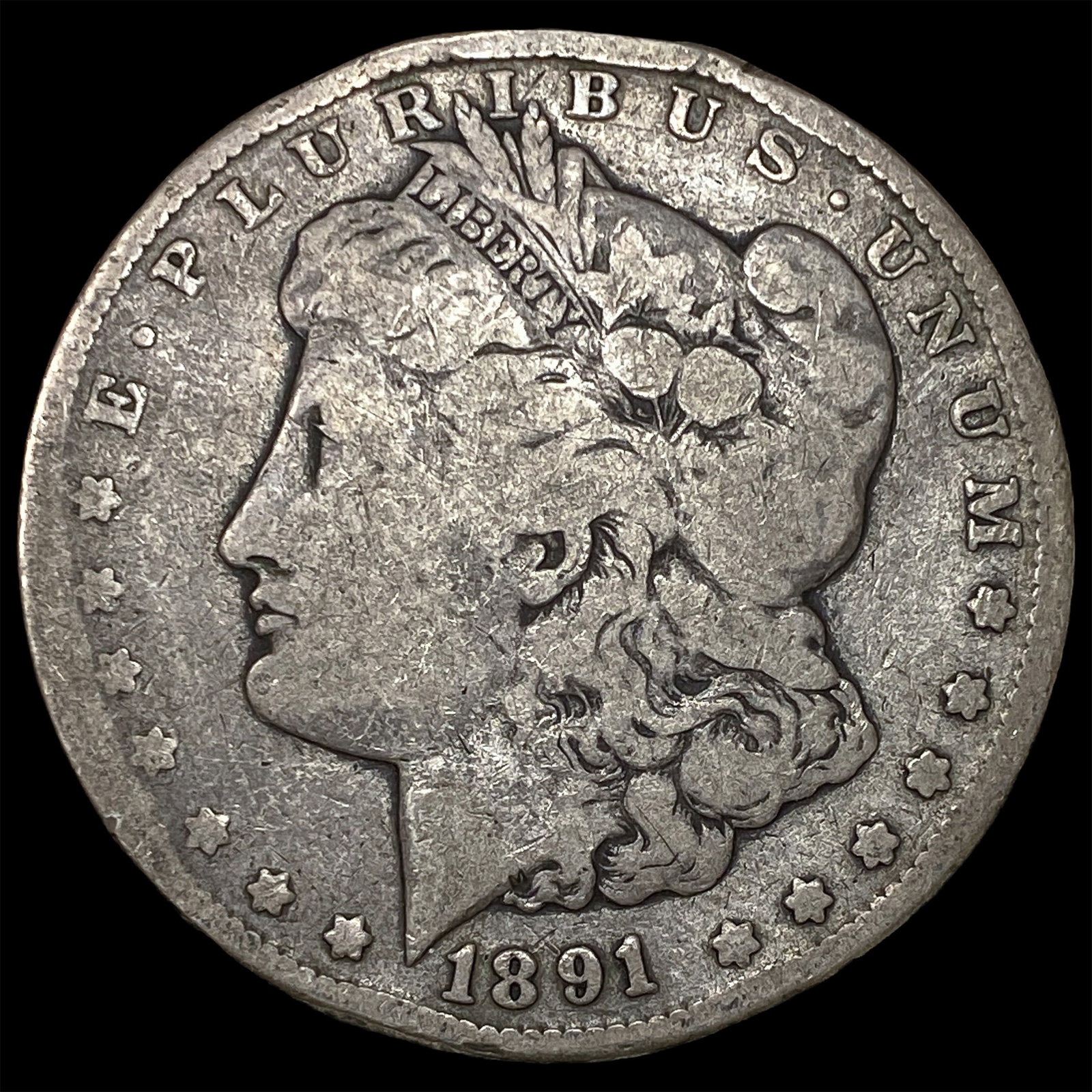 1891-CC Silver Morgan Dollar NICELY CIRCULATED (1 of 2)