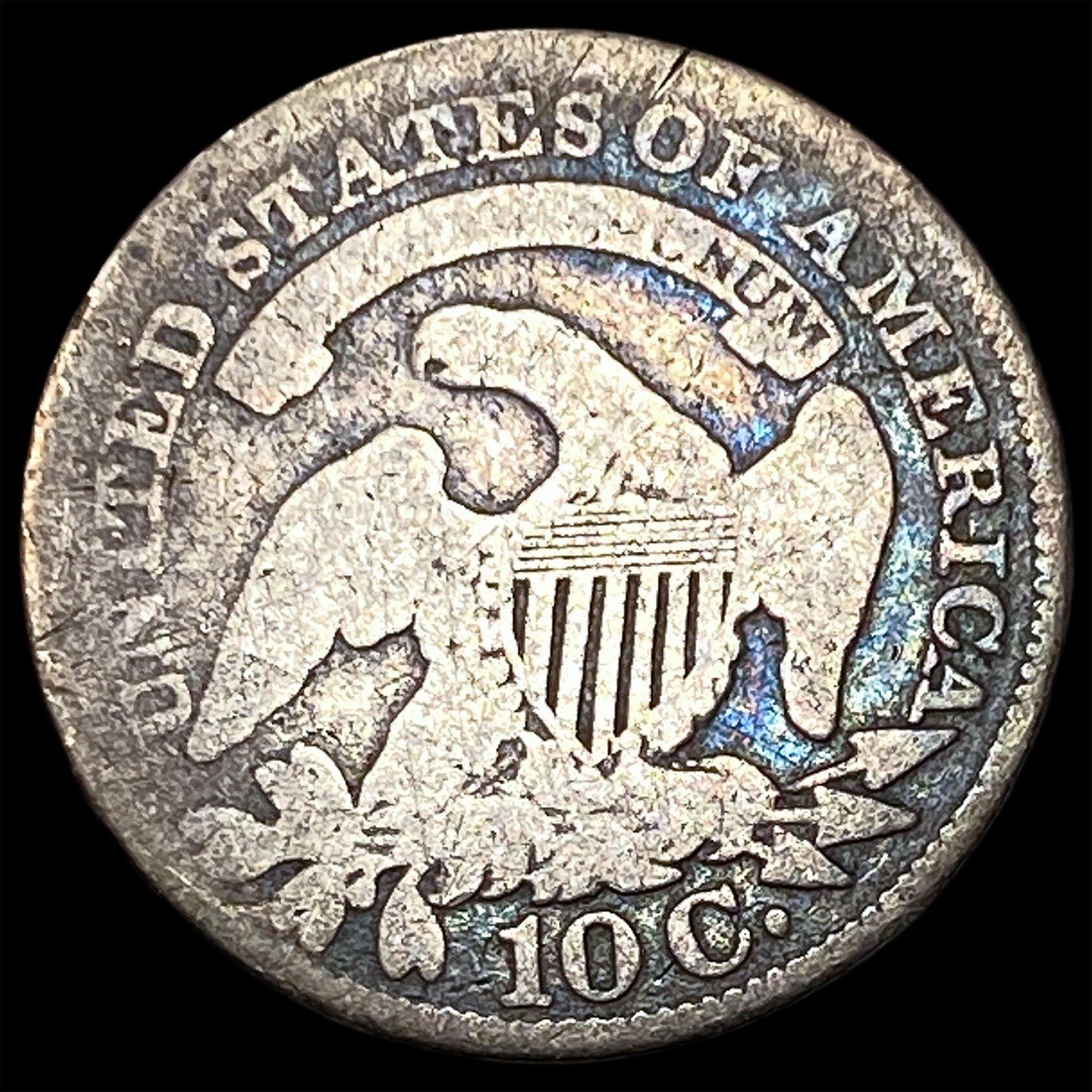 1829 Silver Capped Bust Dime NICELY CIRCULATED - 2