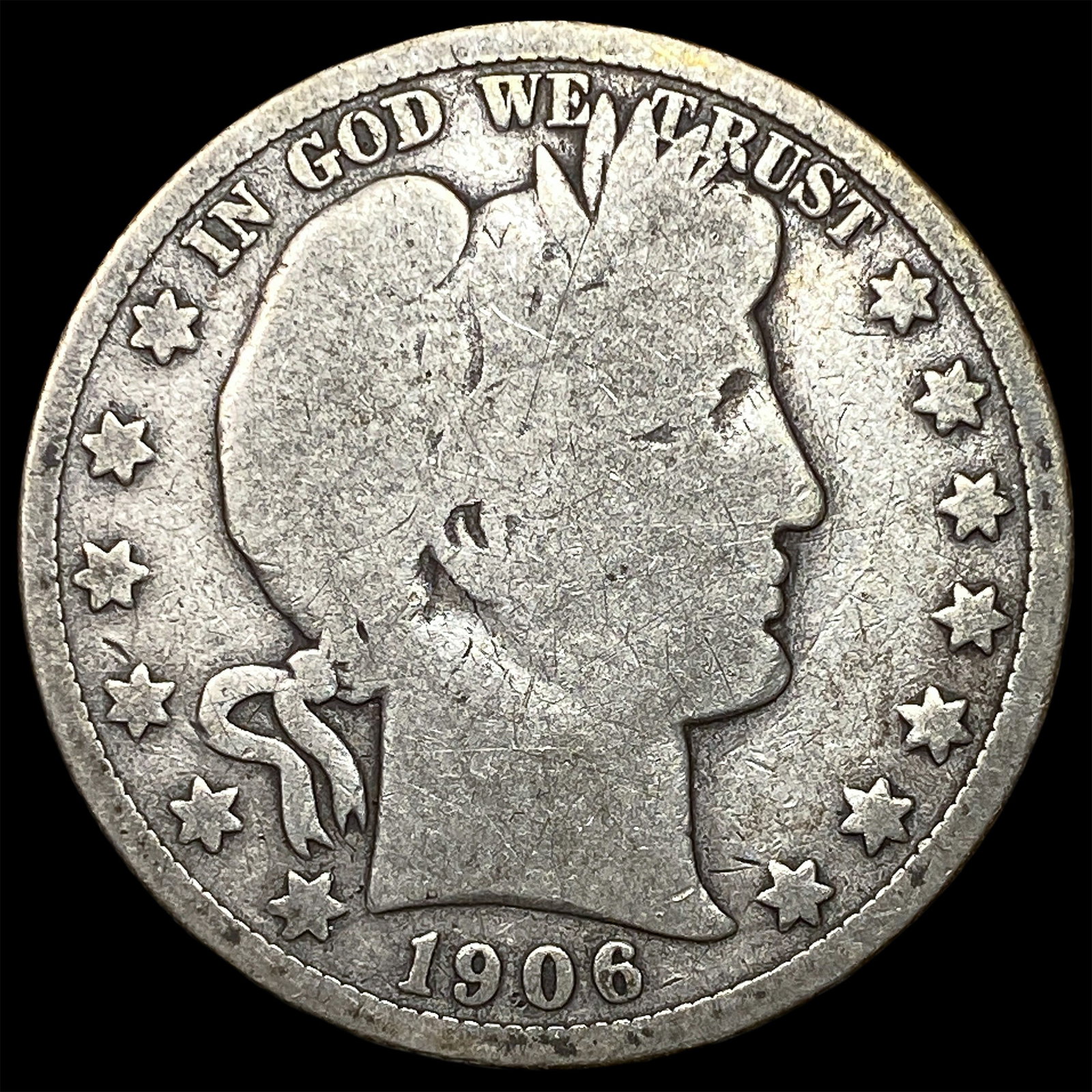 1906-D Silver Barber Half Dollar NICELY CIRCULATED (1 of 2)