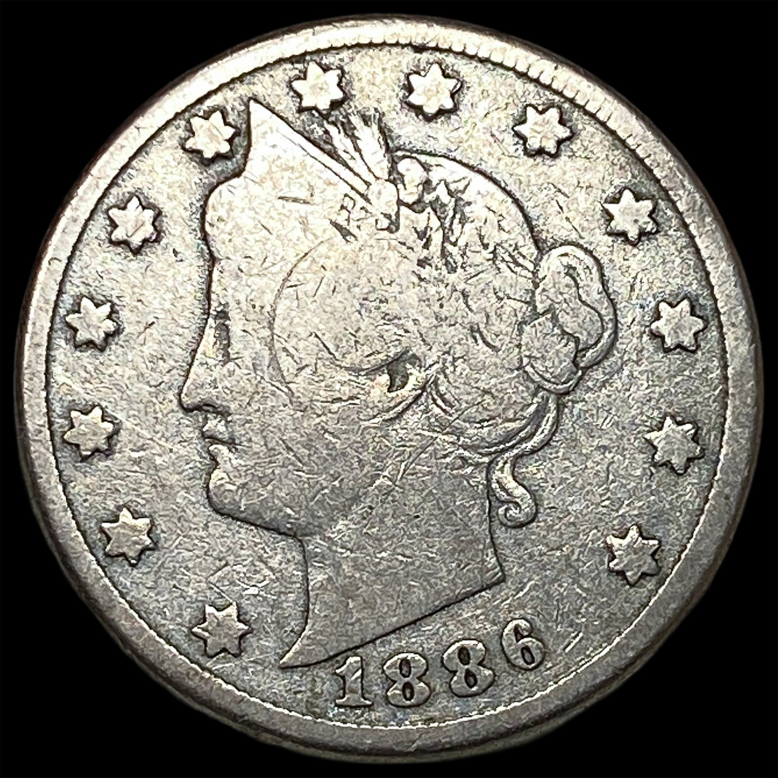 1886 Liberty Head Nickel NICELY CIRCULATED (1 of 2)