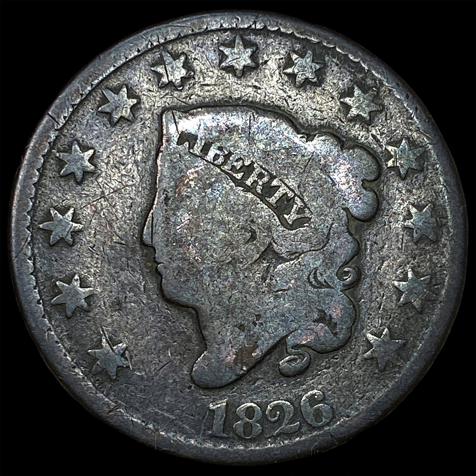 1826 Coronet Head Large Cent NICELY CIRCULATED (1 of 2)