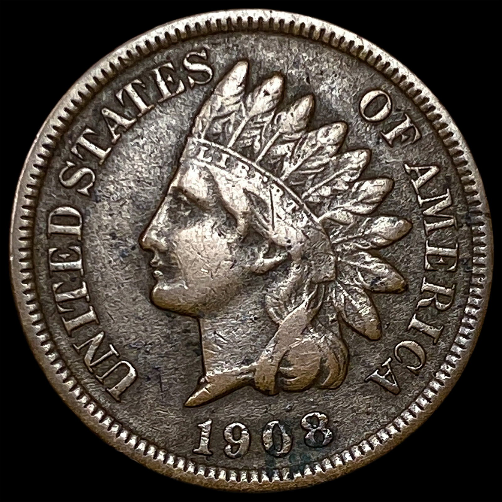 1908-S Indian Head Cent LIGHTLY CIRCULATED: 1908-S Indian Head Cent LIGHTLY CIRCULATED