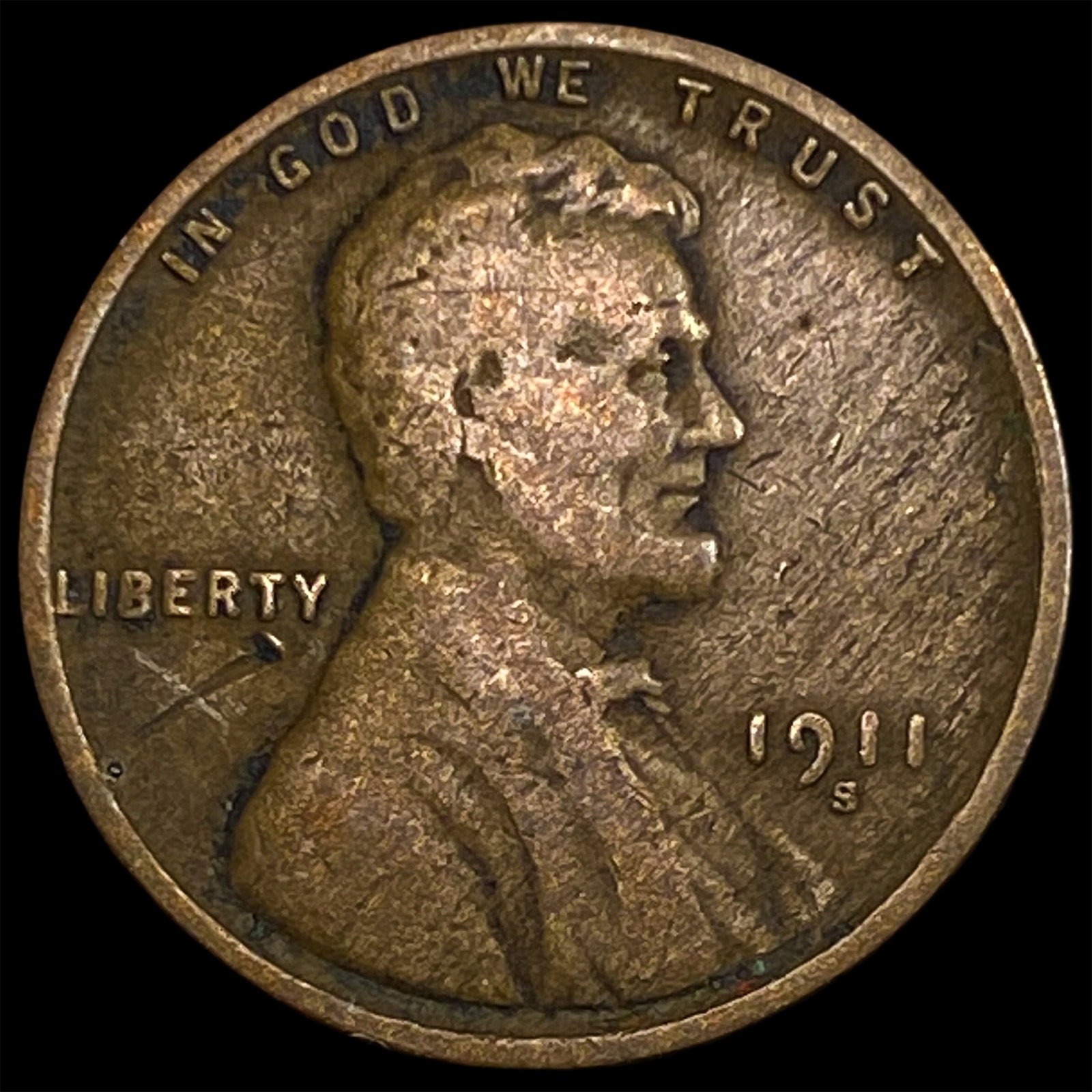 1911-S Lincoln Wheat Cent NICELY CIRCULATED (1 of 2)