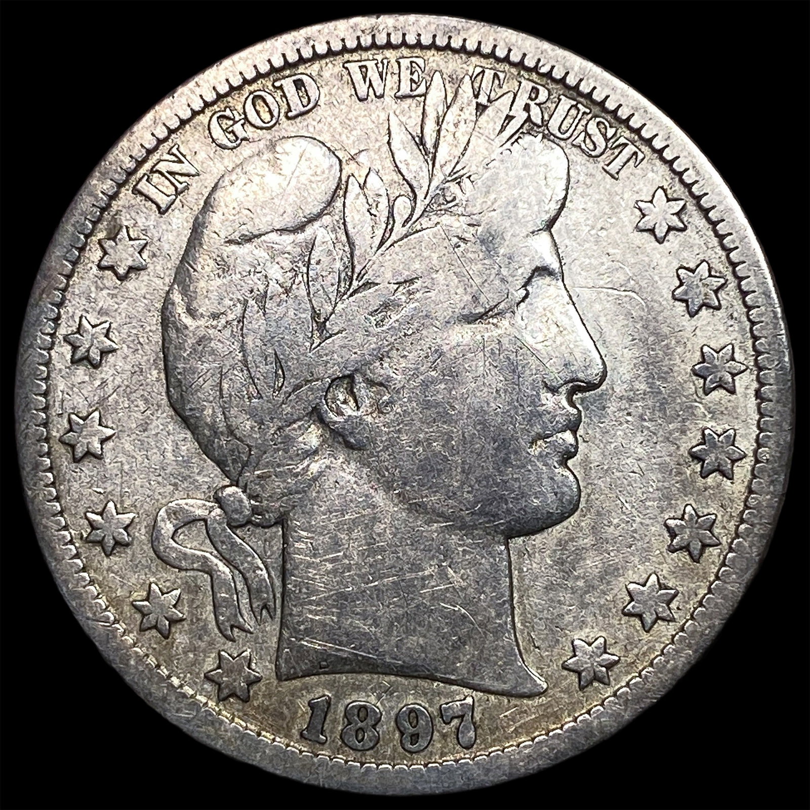 1897-S Silver Barber Half Dollar LIGHTLY CIRCULATED (1 of 2)