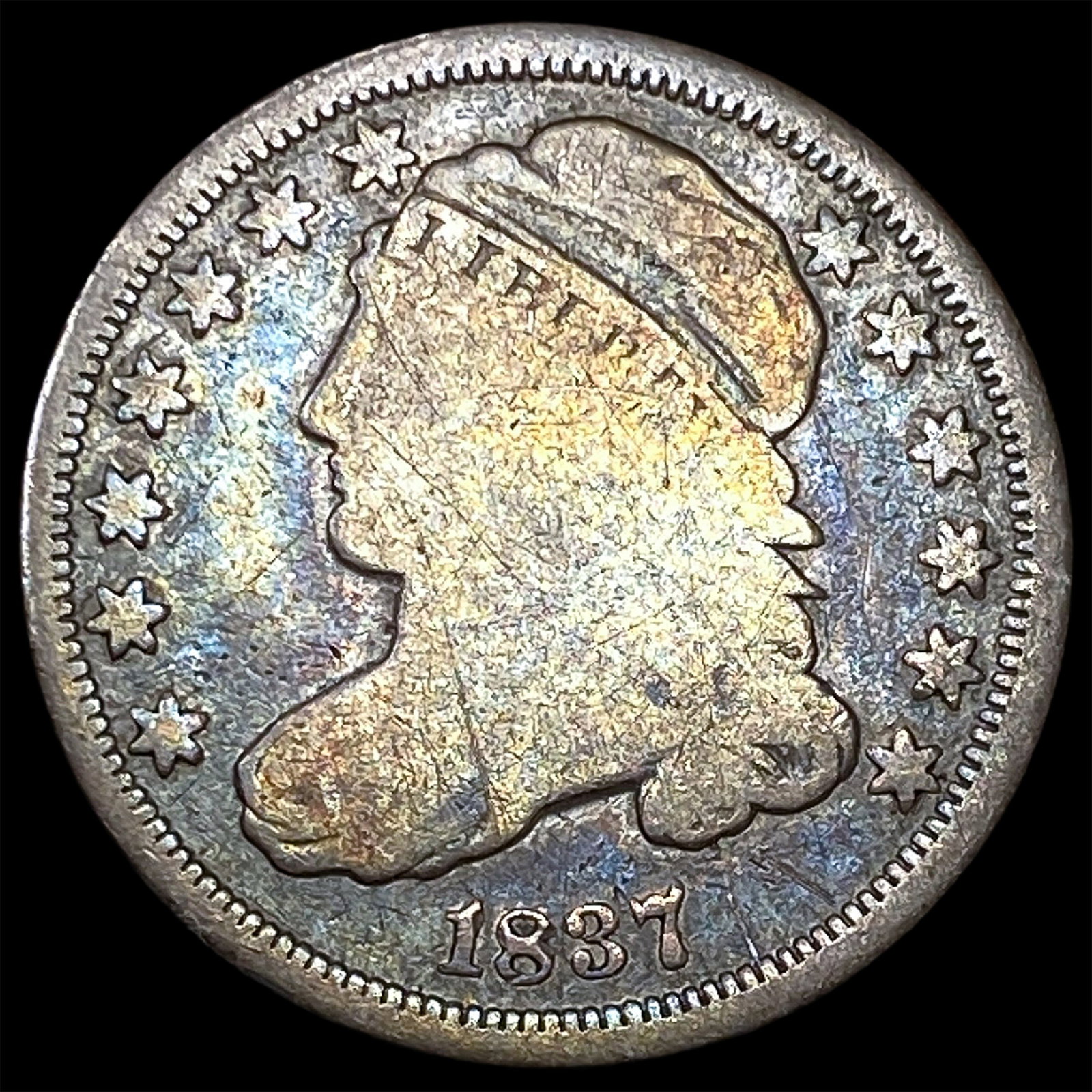 1837 Capped Bust Dime NICELY CIRCULATED (1 of 2)