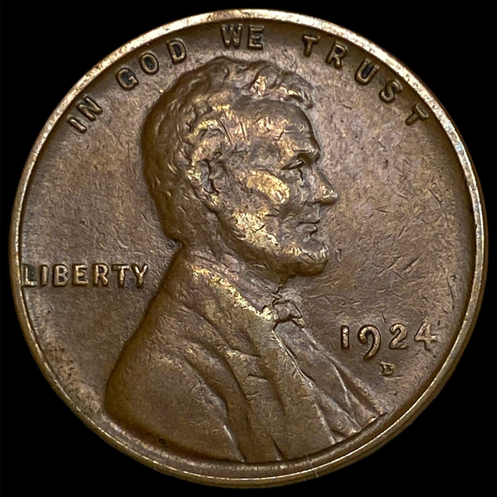1924-D Lincoln Wheat Cent NEARLY UNCIRCULATED: 1924-D Lincoln Wheat Cent NEARLY UNCIRCULATED