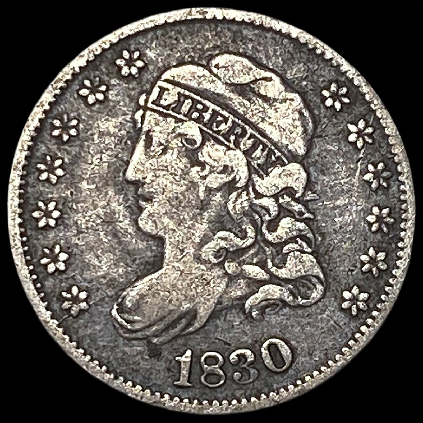 1830 Capped Bust Half Dime LIGHTLY CIRCULATED: 1830 Capped Bust Half Dime LIGHTLY CIRCULATED