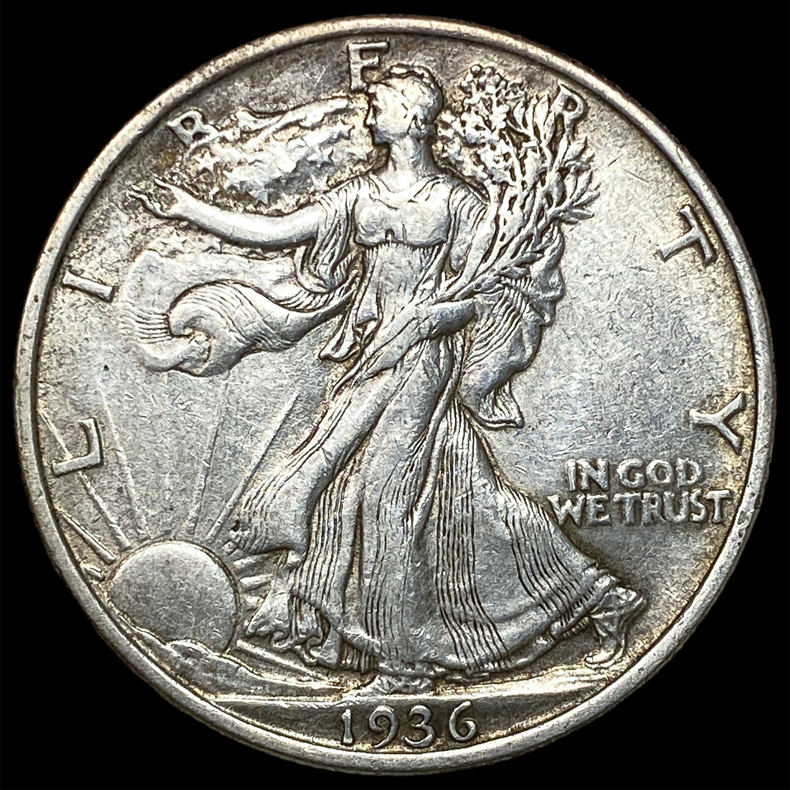 1936 Silver Half Dollar Walking Liberty CLOSELY UNCIRCULATED: 1936 Silver Half Dollar Walking Liberty CLOSELY UNCIRCULATED