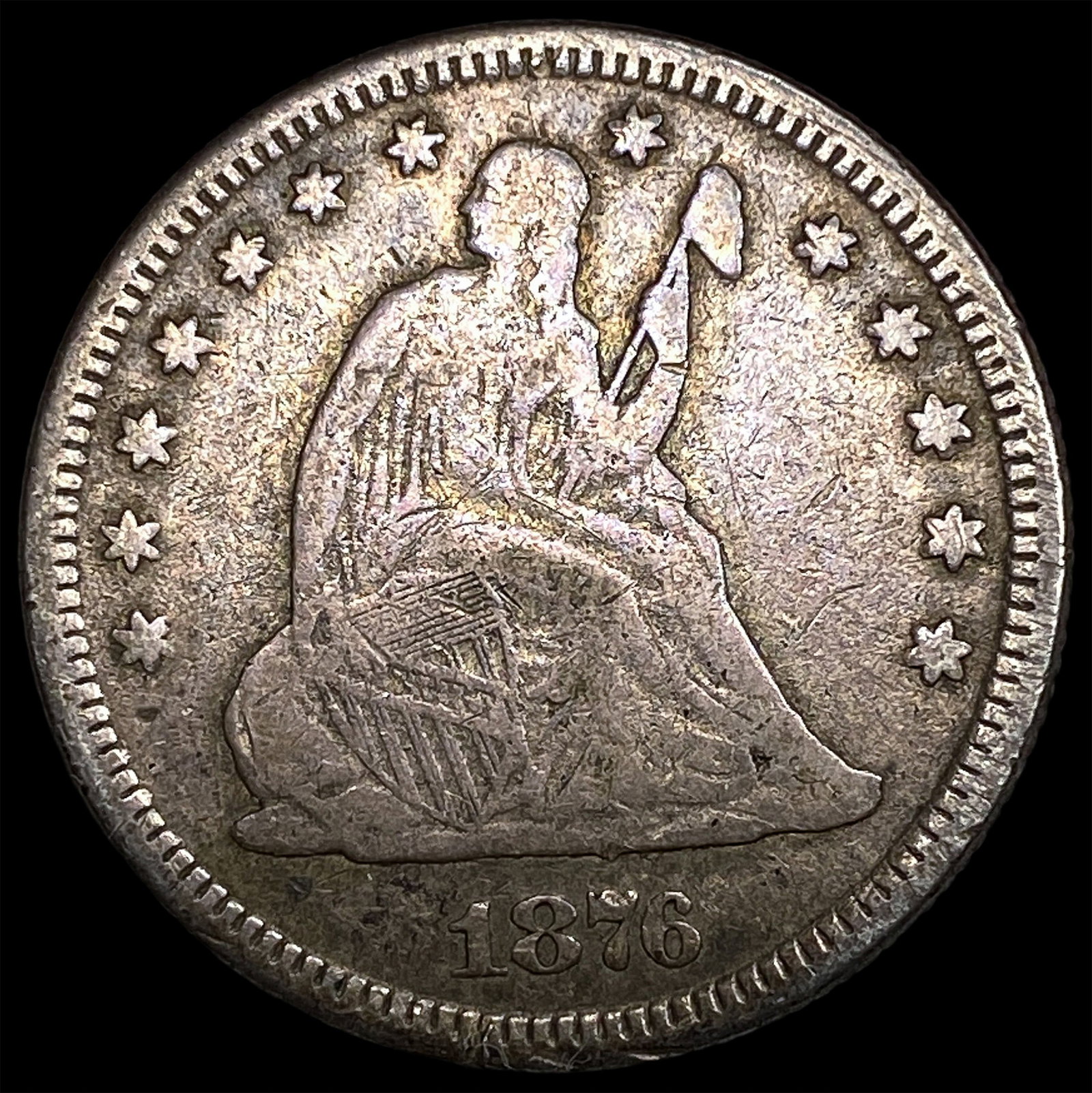 1876 Seated Liberty Quarter LIGHTLY CIRCULATED (1 of 2)