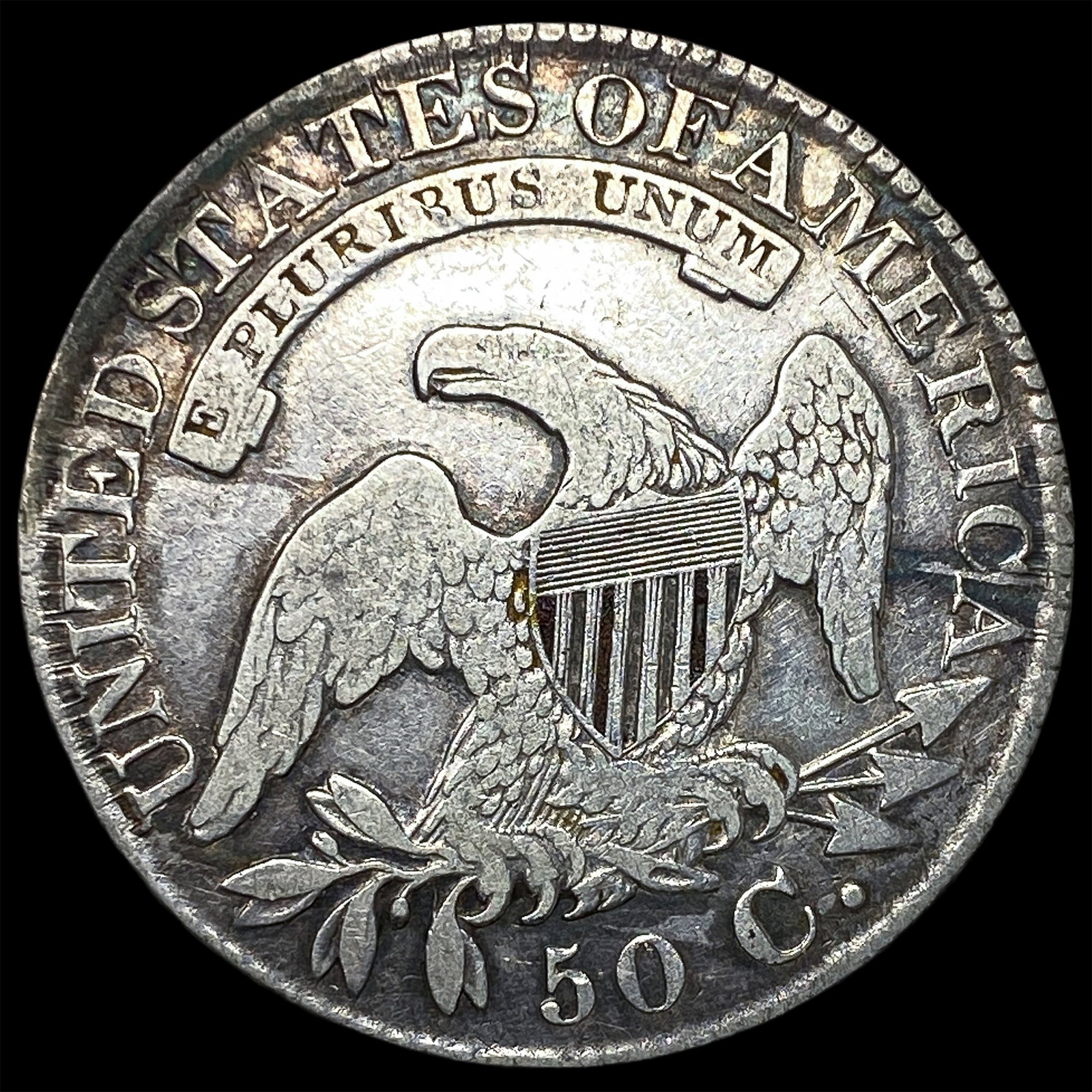 1827 Capped Bust Half Dollar LIGHTLY CIRCULATED - 2