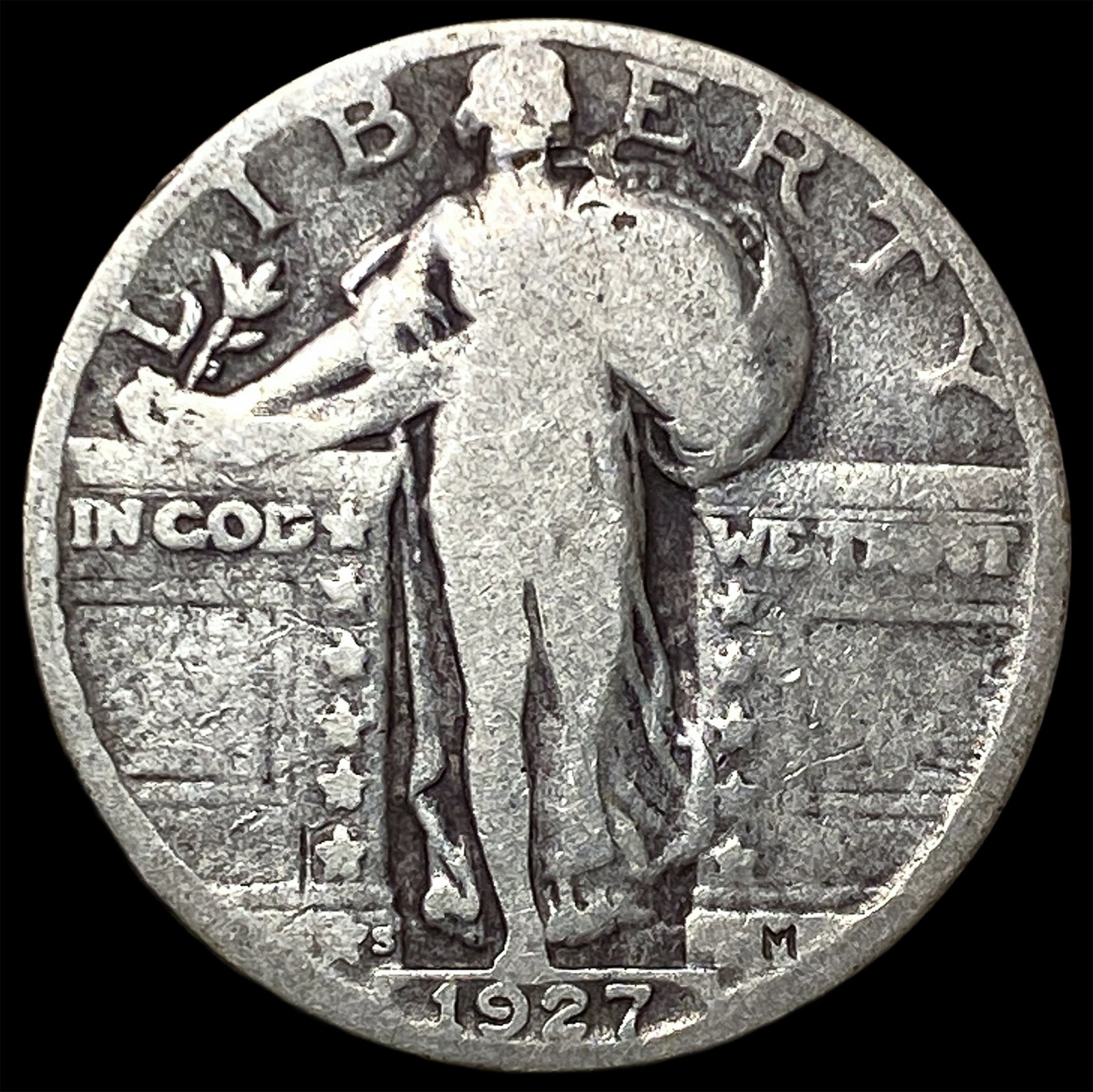 1927-S Standing Liberty Quarter LIGHTLY CIRCULATED: 1927-S Standing Liberty Quarter LIGHTLY CIRCULATED