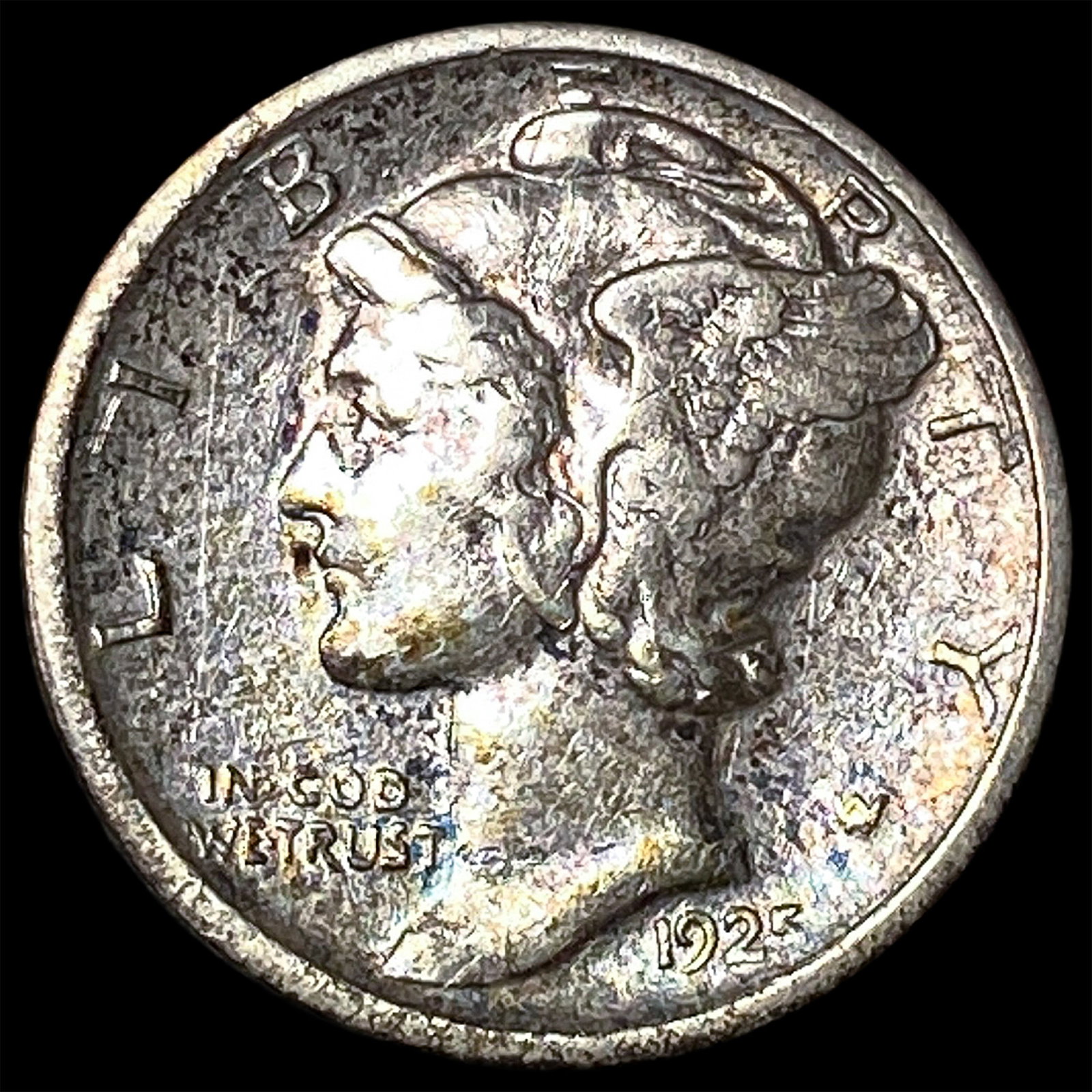 1925-S Mercury Dime CLOSELY UNCIRCULATED: 1925-S Mercury Dime CLOSELY UNCIRCULATED