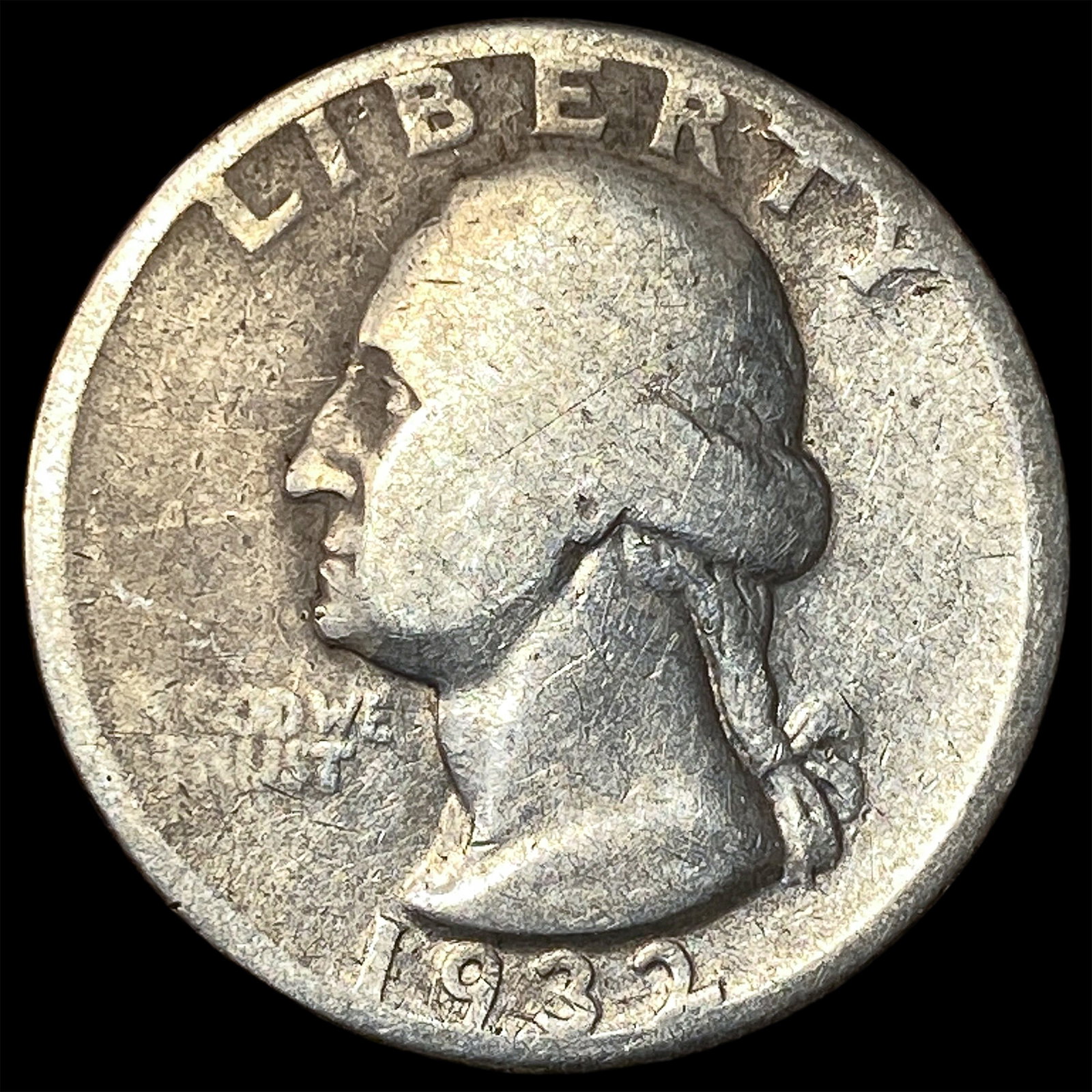 1932-D Silver Washington Quarter NICELY CIRCULATED: 1932-D Silver Washington Quarter NICELY CIRCULATED