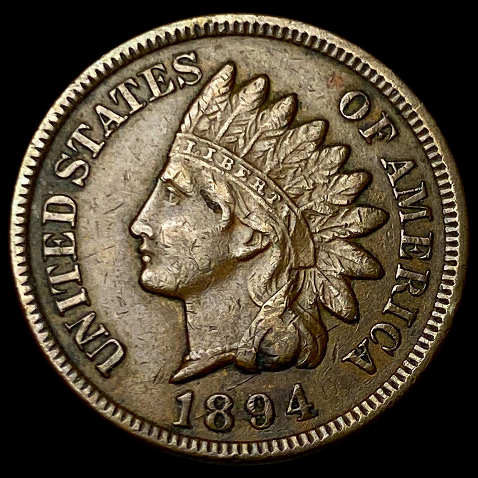 1894 Indian Head Cent CLOSELY UNCIRCULATED: 1894 Indian Head Cent CLOSELY UNCIRCULATED