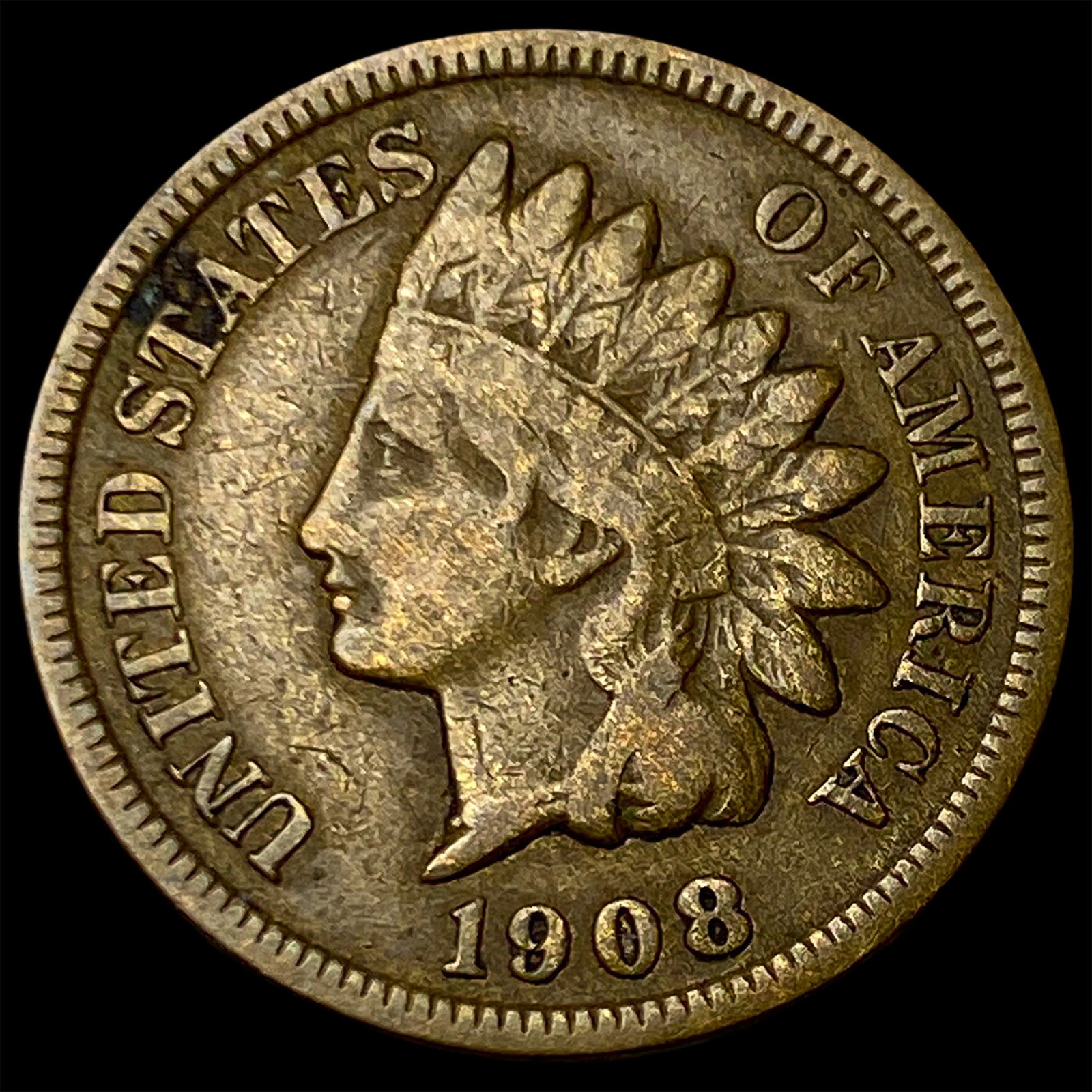 1908-S Indian Head Cent LIGHTLY CIRCULATED (1 of 2)