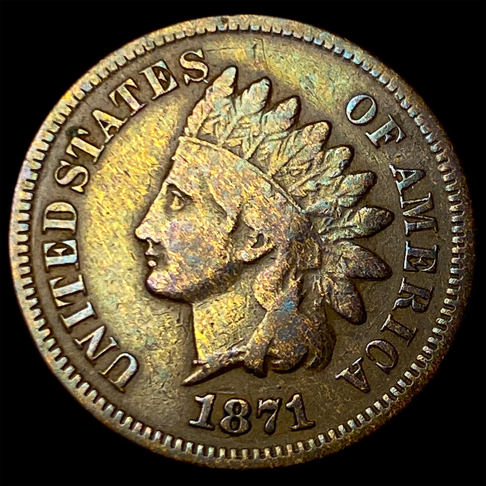 1871 Indian Head Cent LIGHTLY CIRCULATED: 1871 Indian Head Cent LIGHTLY CIRCULATED