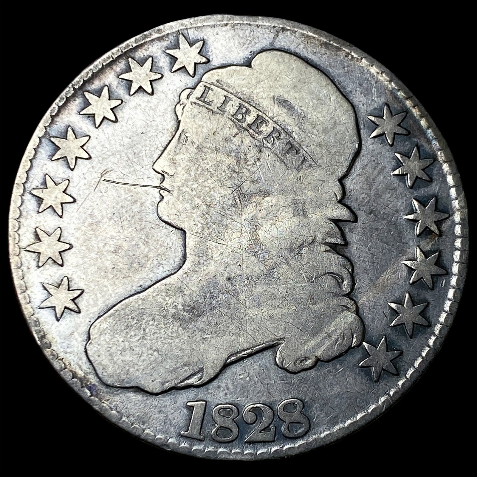 1828 Capped Bust Half Dollar NICELY CIRCULATED (1 of 2)