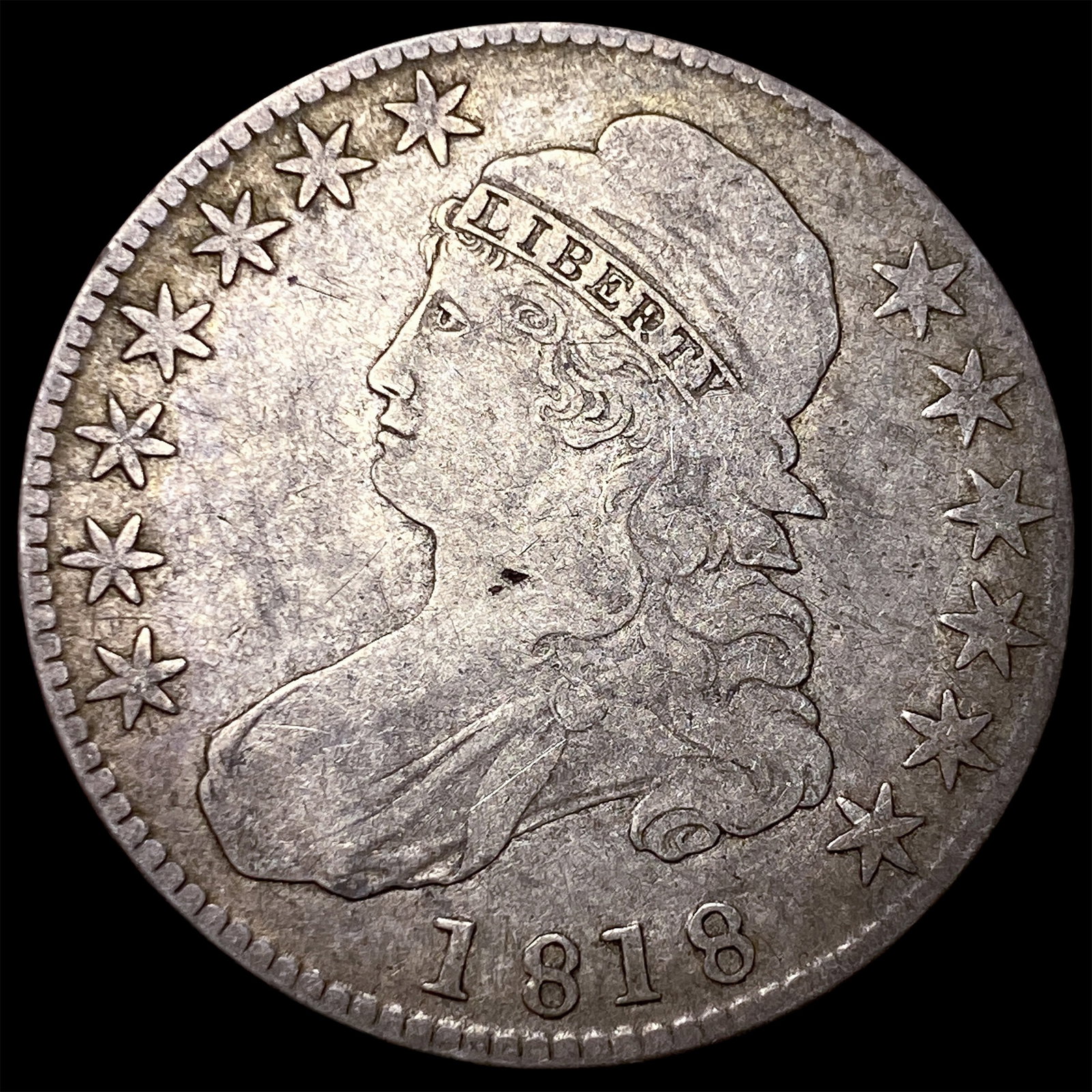 1818 Capped Bust Half Dollar LIGHTLY CIRCULATED (1 of 2)