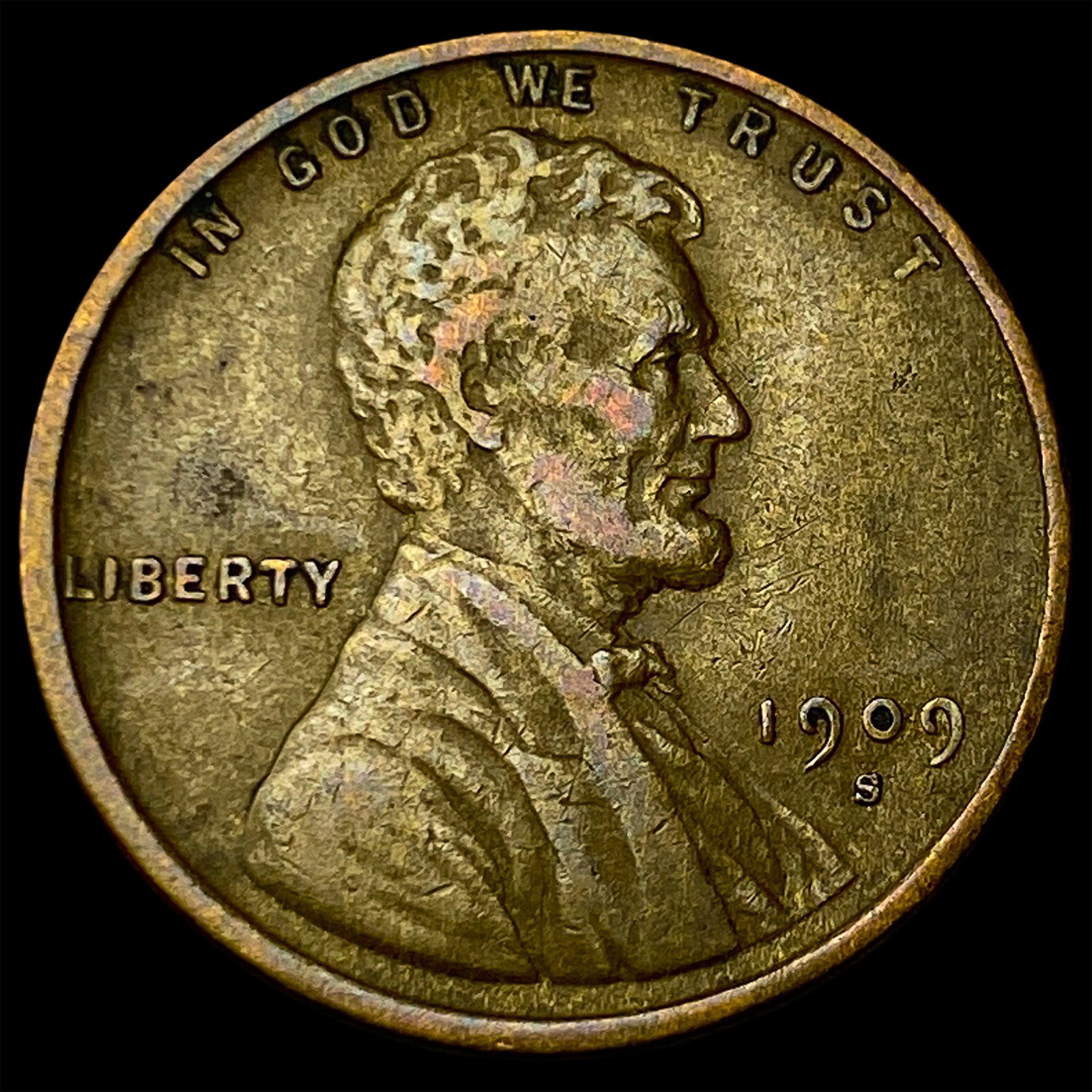 1909-S Lincoln Wheat Cent NEARLY UNCIRCULATED (1 of 2)