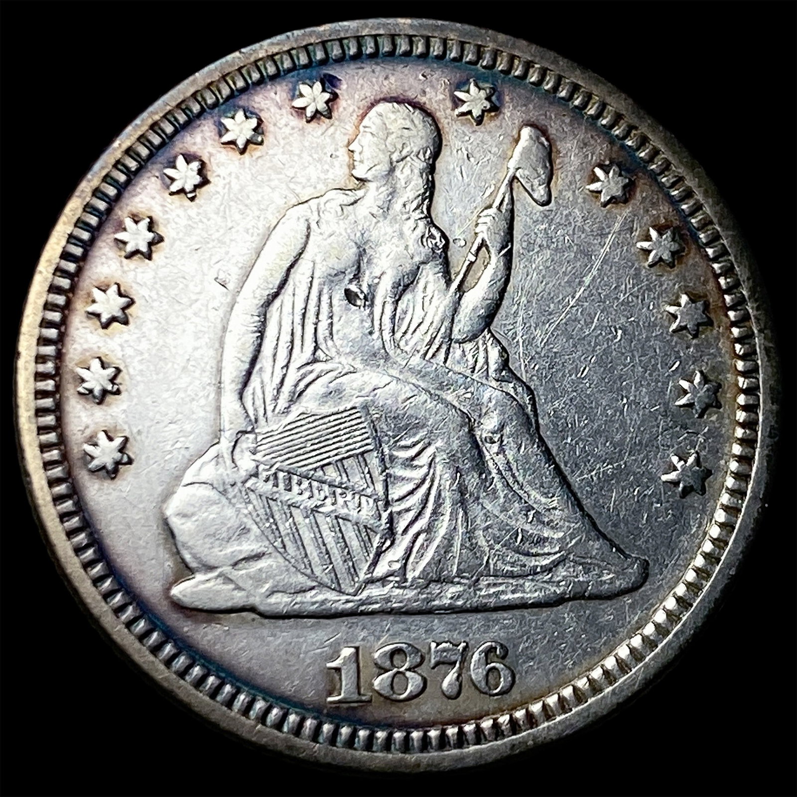 1876 Seated Liberty Quarter CLOSELY UNCIRCULATED (1 of 2)