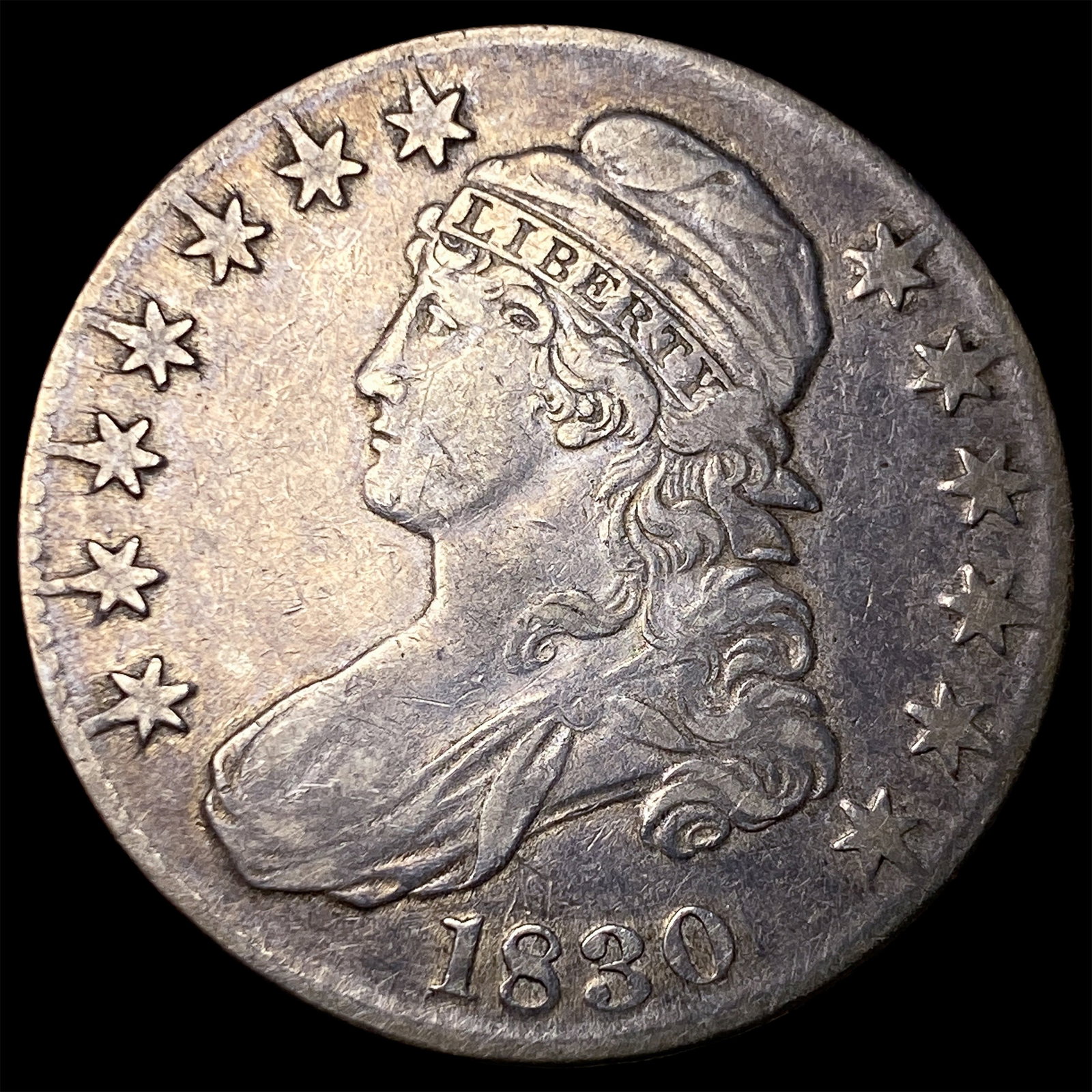 1830 Capped Bust Half Dollar NEARLY UNCIRCULATED: 1830 Capped Bust Half Dollar NEARLY UNCIRCULATED