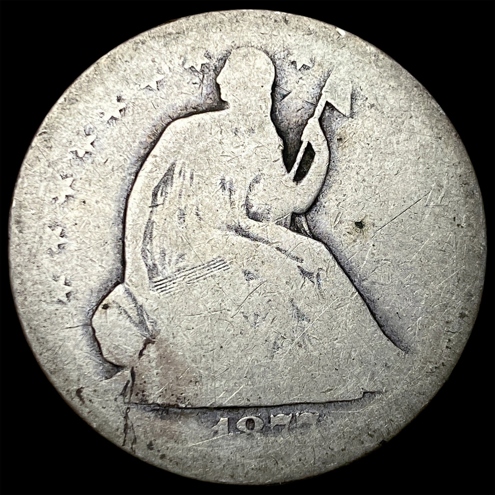 1877-CC Silver Half Dollar NICELY CIRCULATED: 1877-CC Silver Half Dollar NICELY CIRCULATED