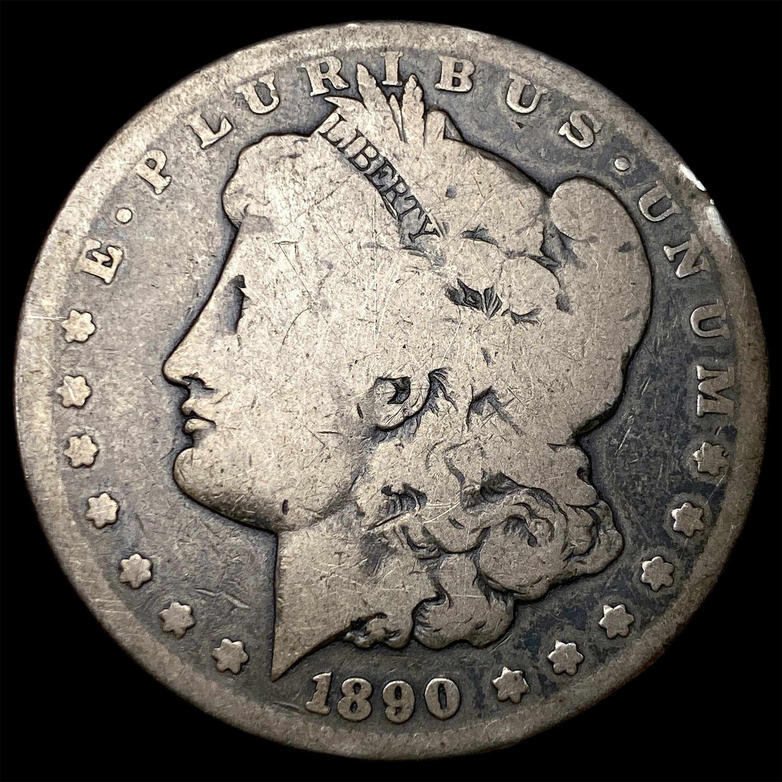 1890-CC Silver Morgan Dollar NICELY CIRCULATED: 1890-CC Silver Morgan Dollar NICELY CIRCULATED