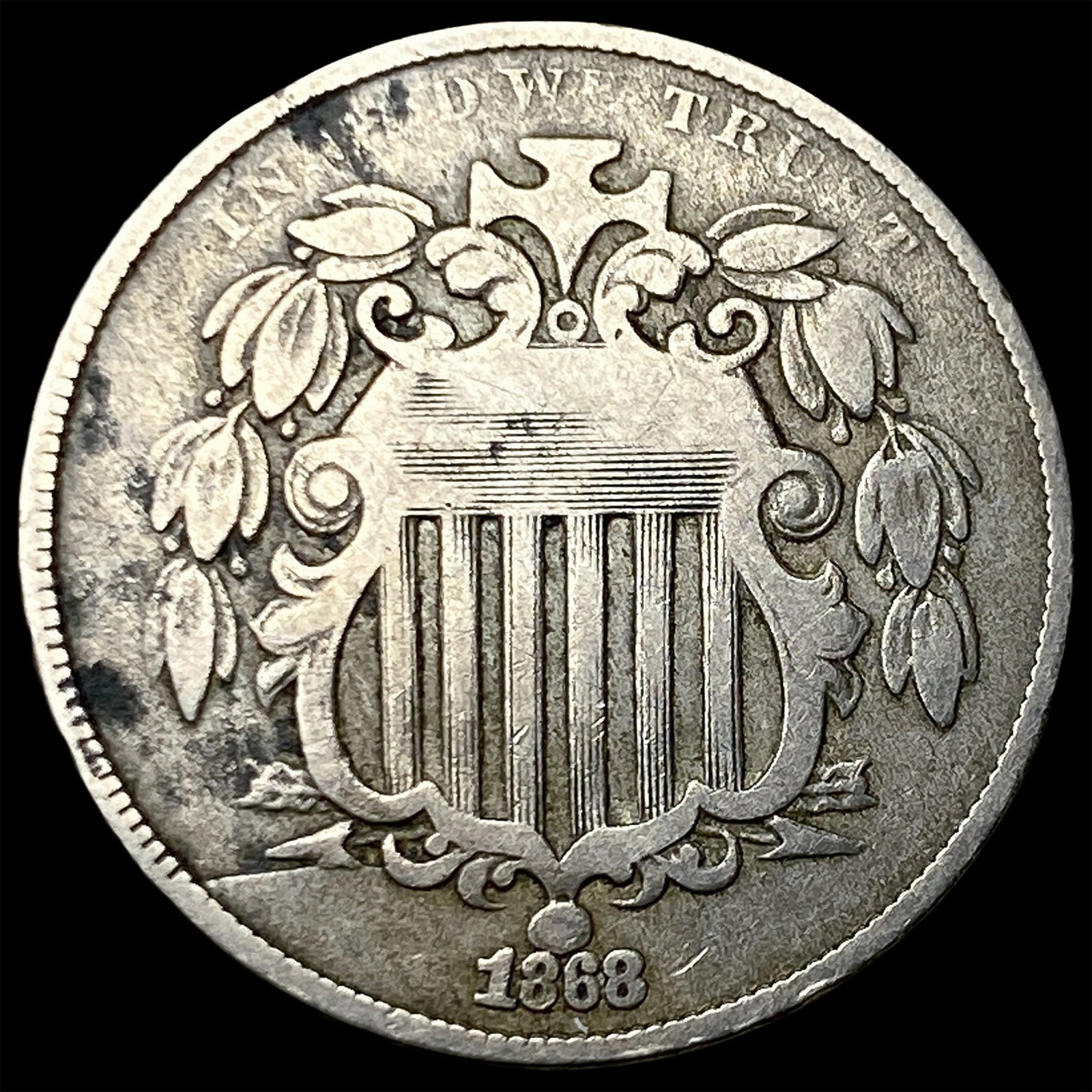 1868 Shield Nickel LIGHTLY CIRCULATED (1 of 2)