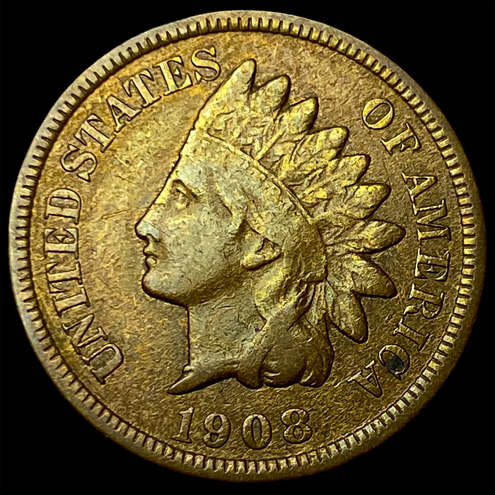 1908-S Indian Head Cent LIGHTLY CIRCULATED (1 of 2)