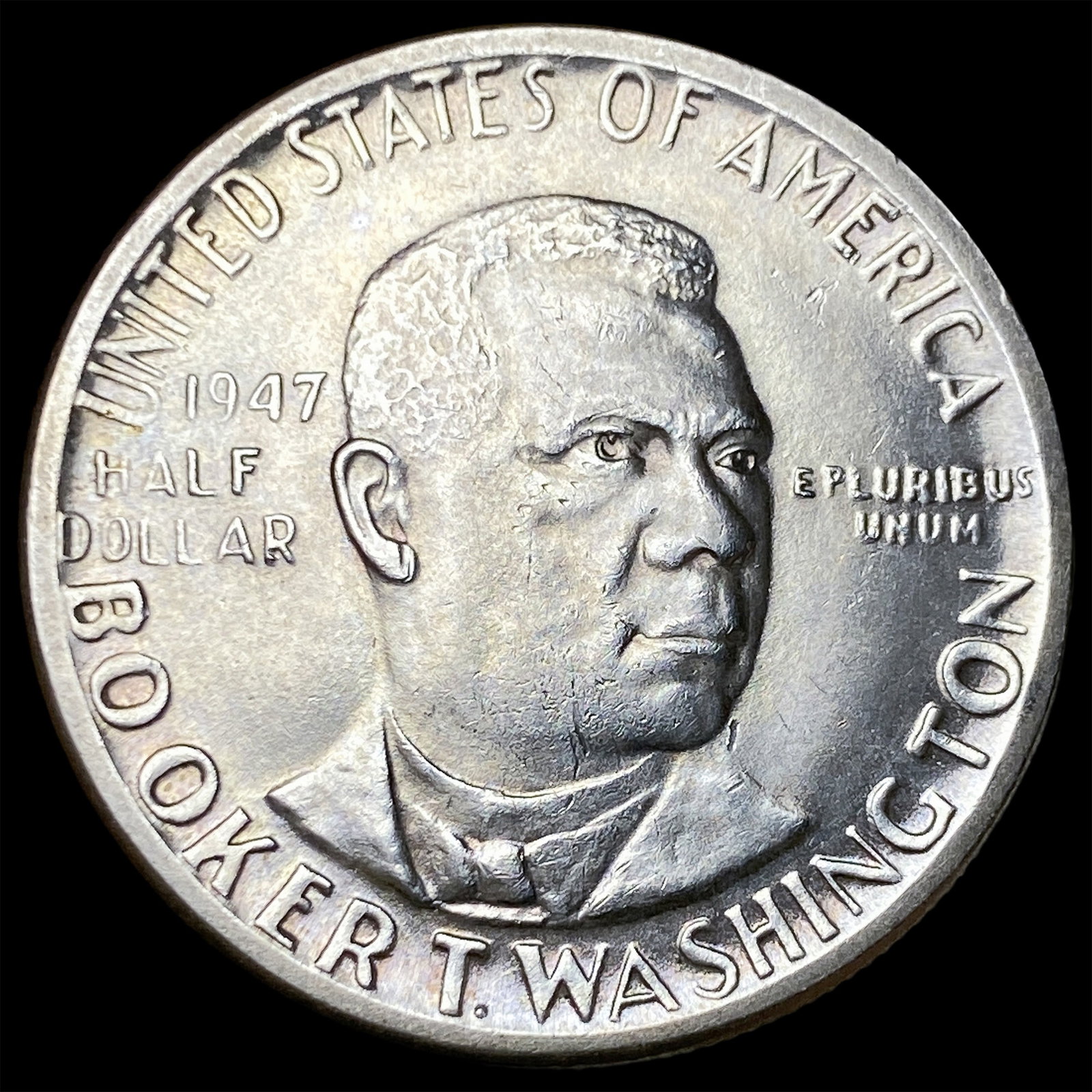 1947 Silver Booker T. Washington Half Dollar CHOICE BU (1 of 2)