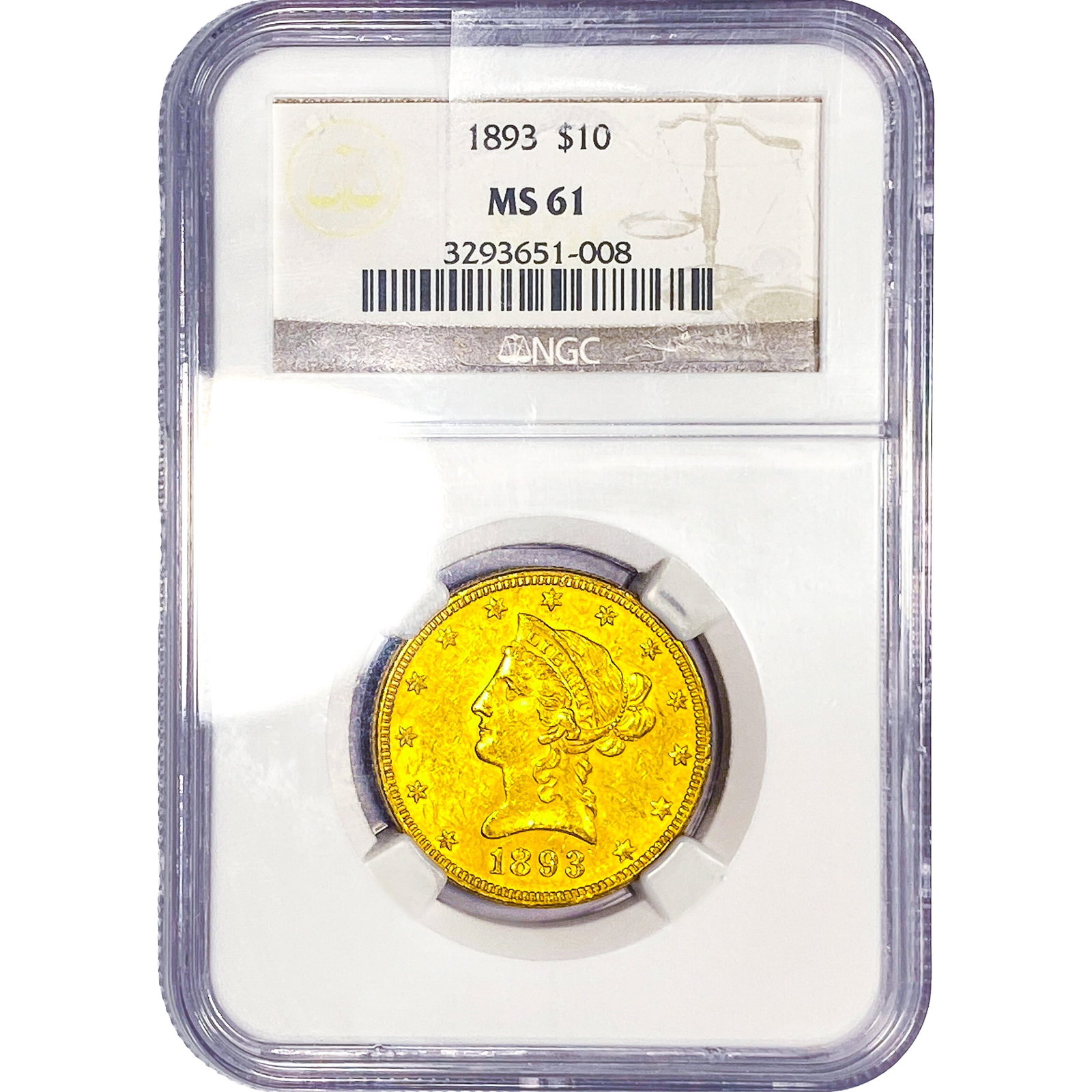 1893 $10 Gold Eagle NGC MS61 (1 of 4)