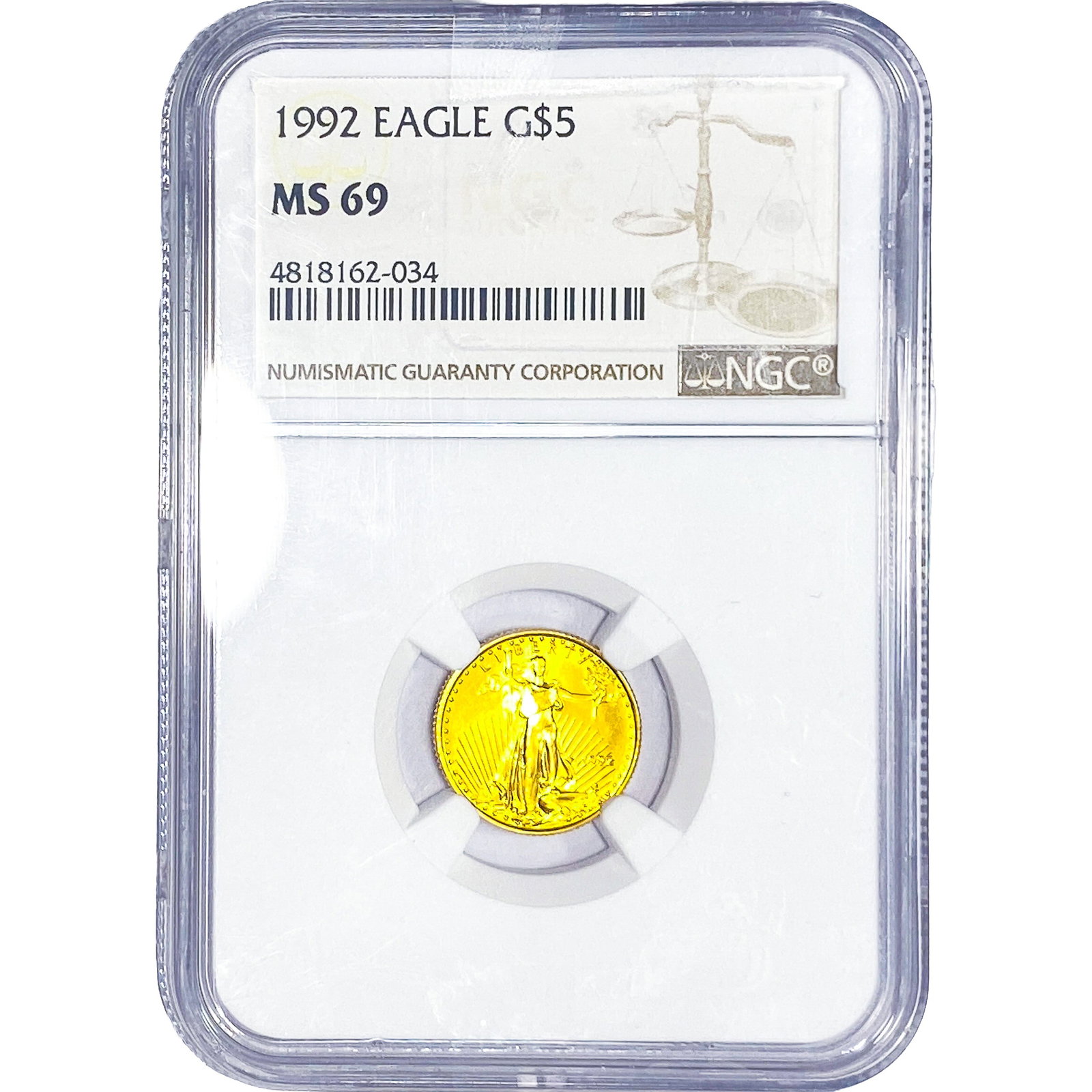 1992 1/10oz Gold Eagle $5 NGC MS69 (1 of 4)