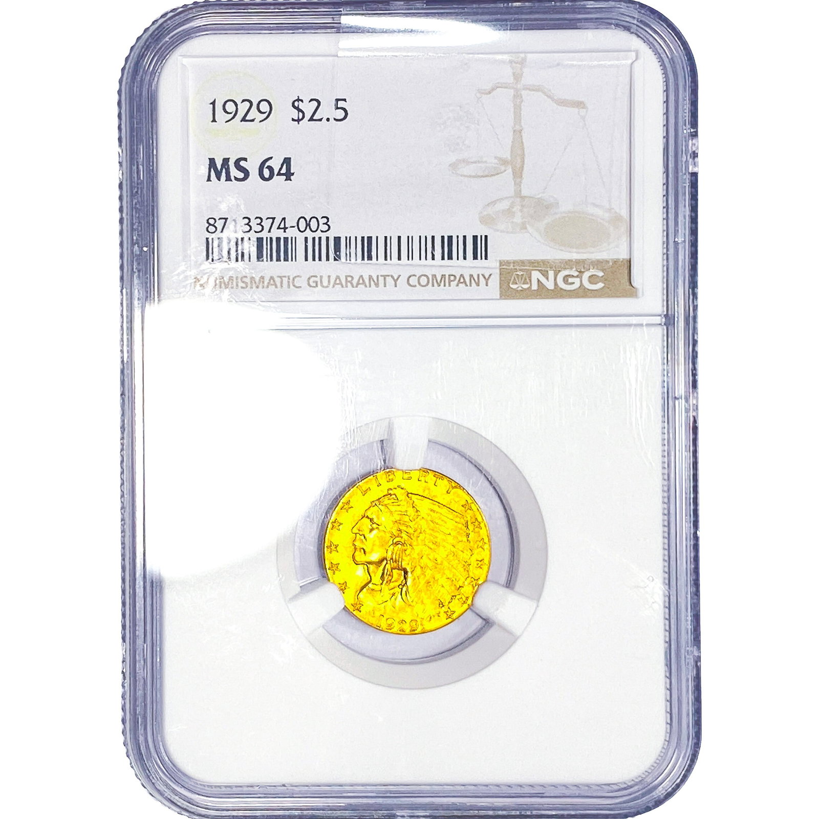 1929 $2.50 Gold Quarter Eagle NGC MS64 (1 of 4)