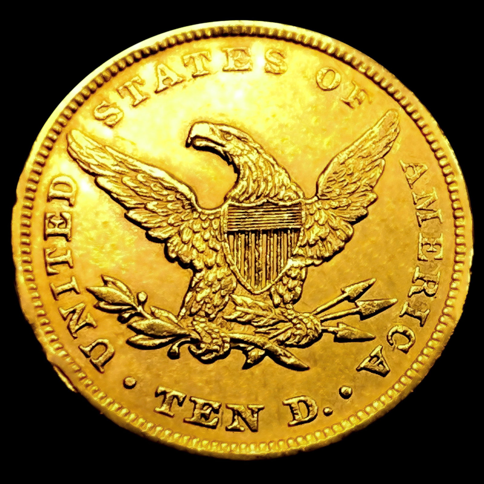 1861 $10 Gold Eagle UNCIRCULATED - 2