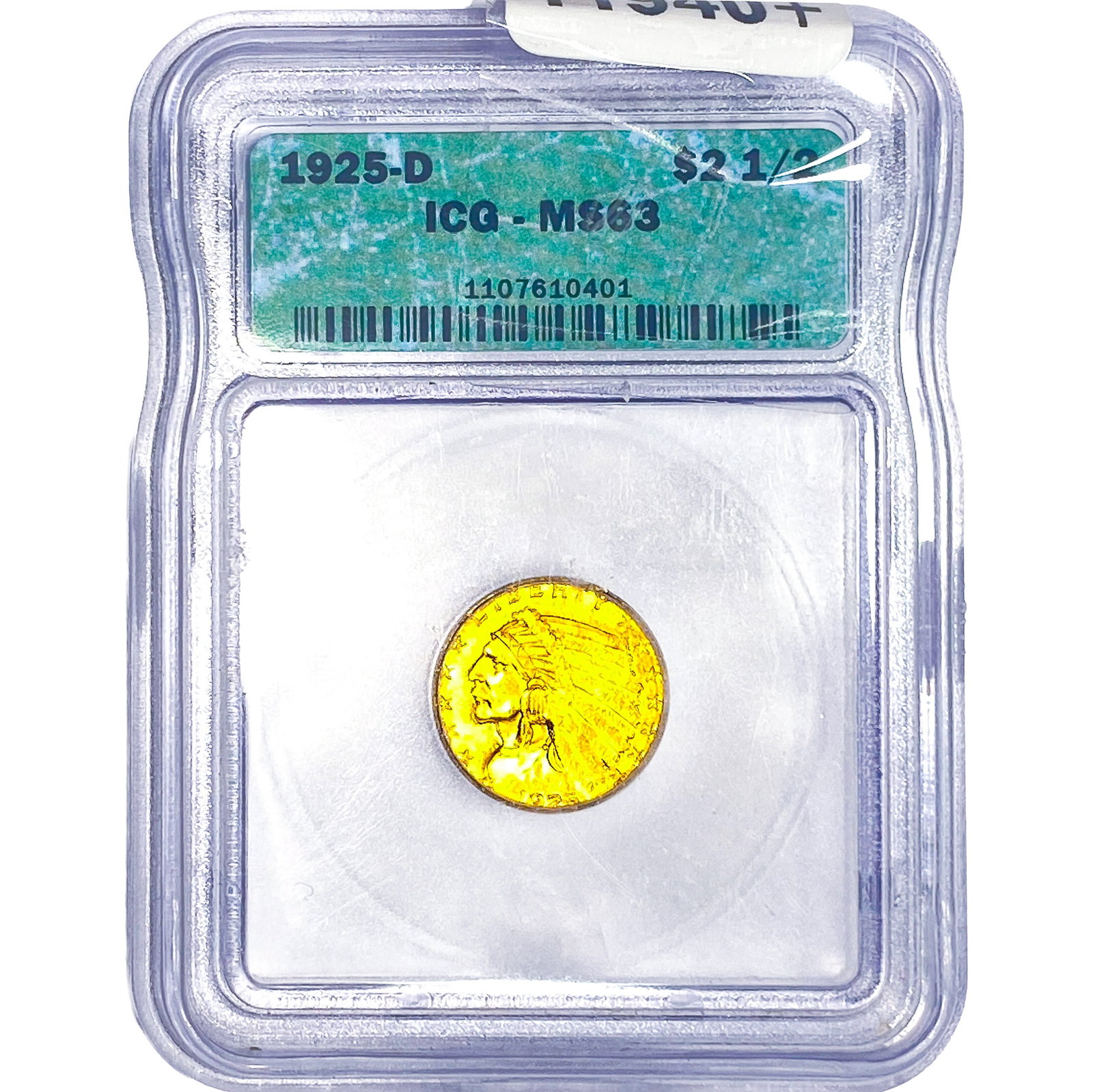 1925-D $2.50 Gold Quarter Eagle ICG MS63: 1925-D $2.50 Gold Quarter Eagle ICG MS63