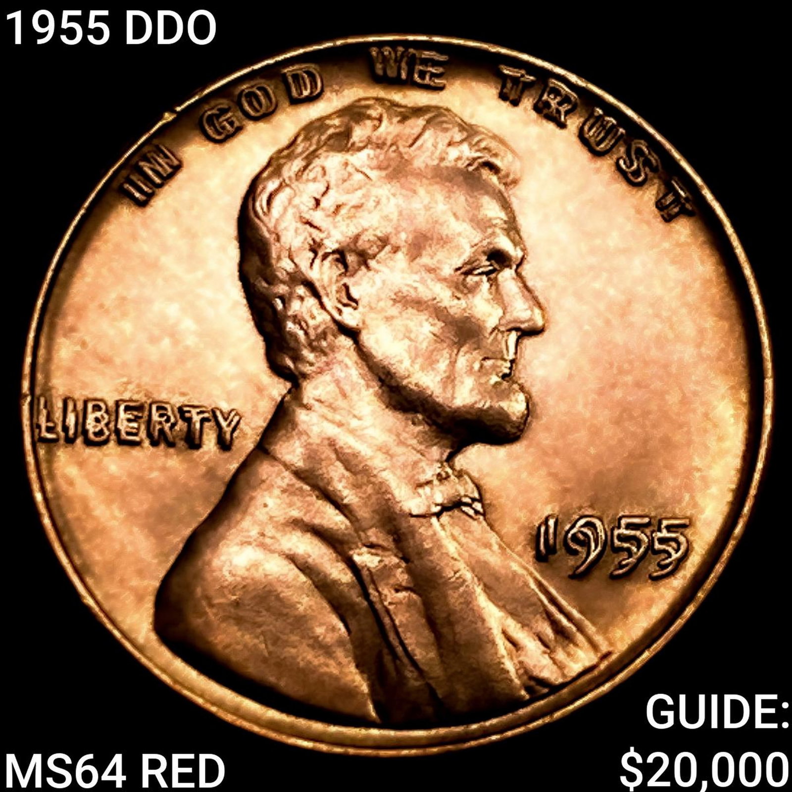 1955 DDO Wheat Cent CHOICE BU RD: 1955 DDO Wheat Cent CHOICE BU RD