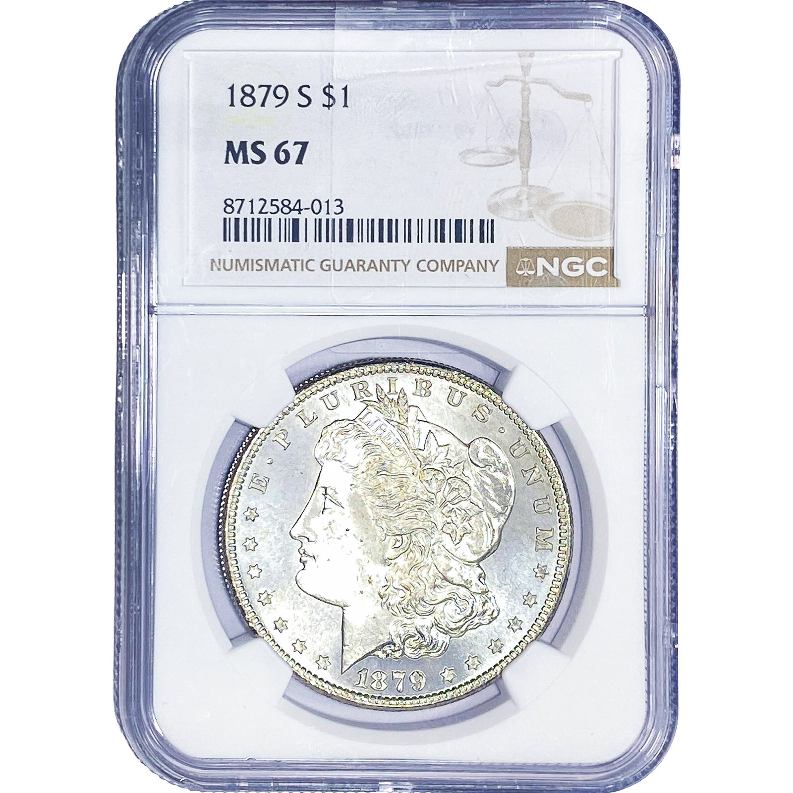 1879-S Morgan Silver Dollar NGC MS67: 1879-S Morgan Silver Dollar NGC MS67