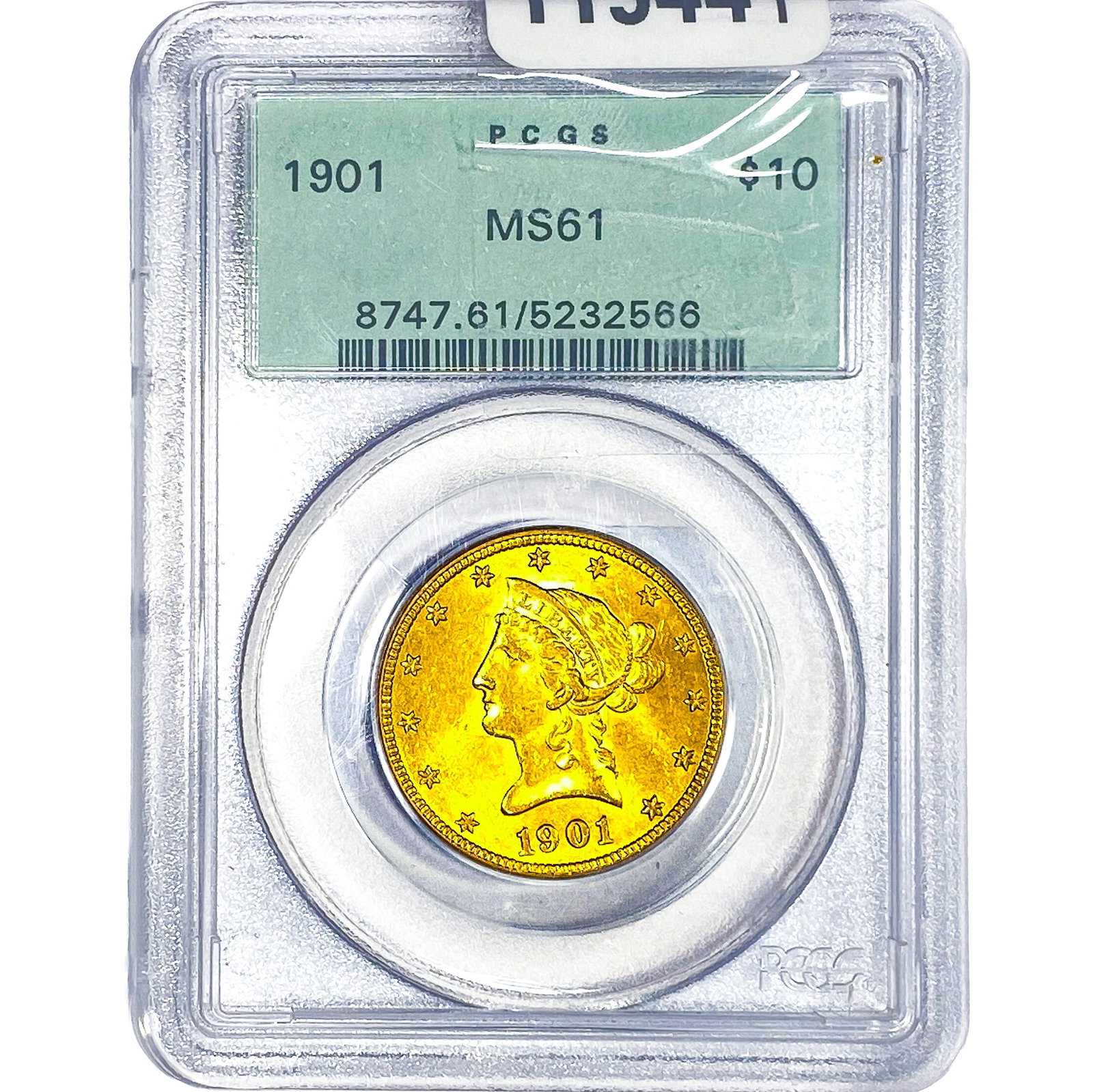 1901 $10 Gold Eagle PCGS MS61: 1901 $10 Gold Eagle PCGS MS61