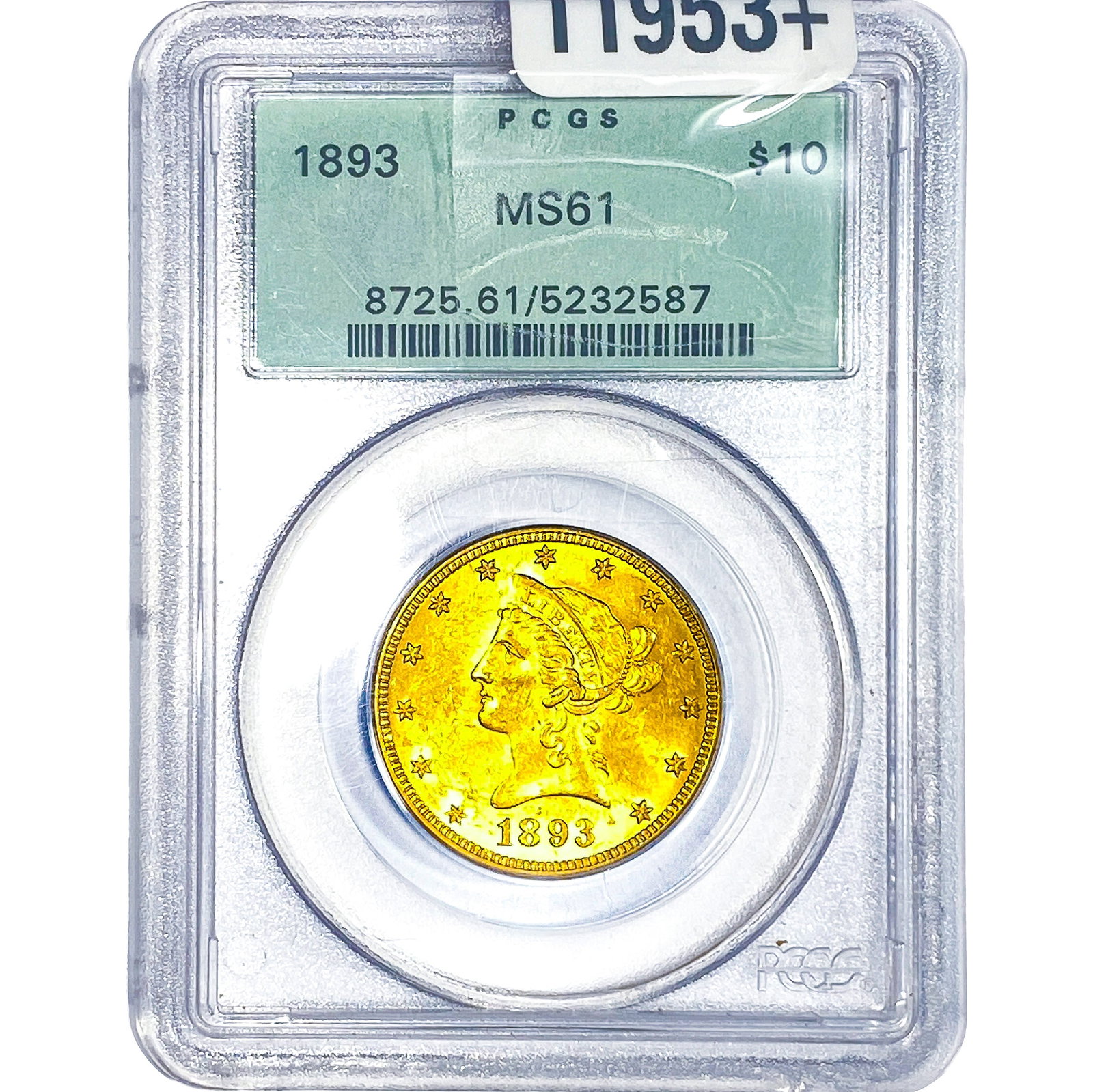 1893 $10 Gold Eagle PCGS MS61 (1 of 4)