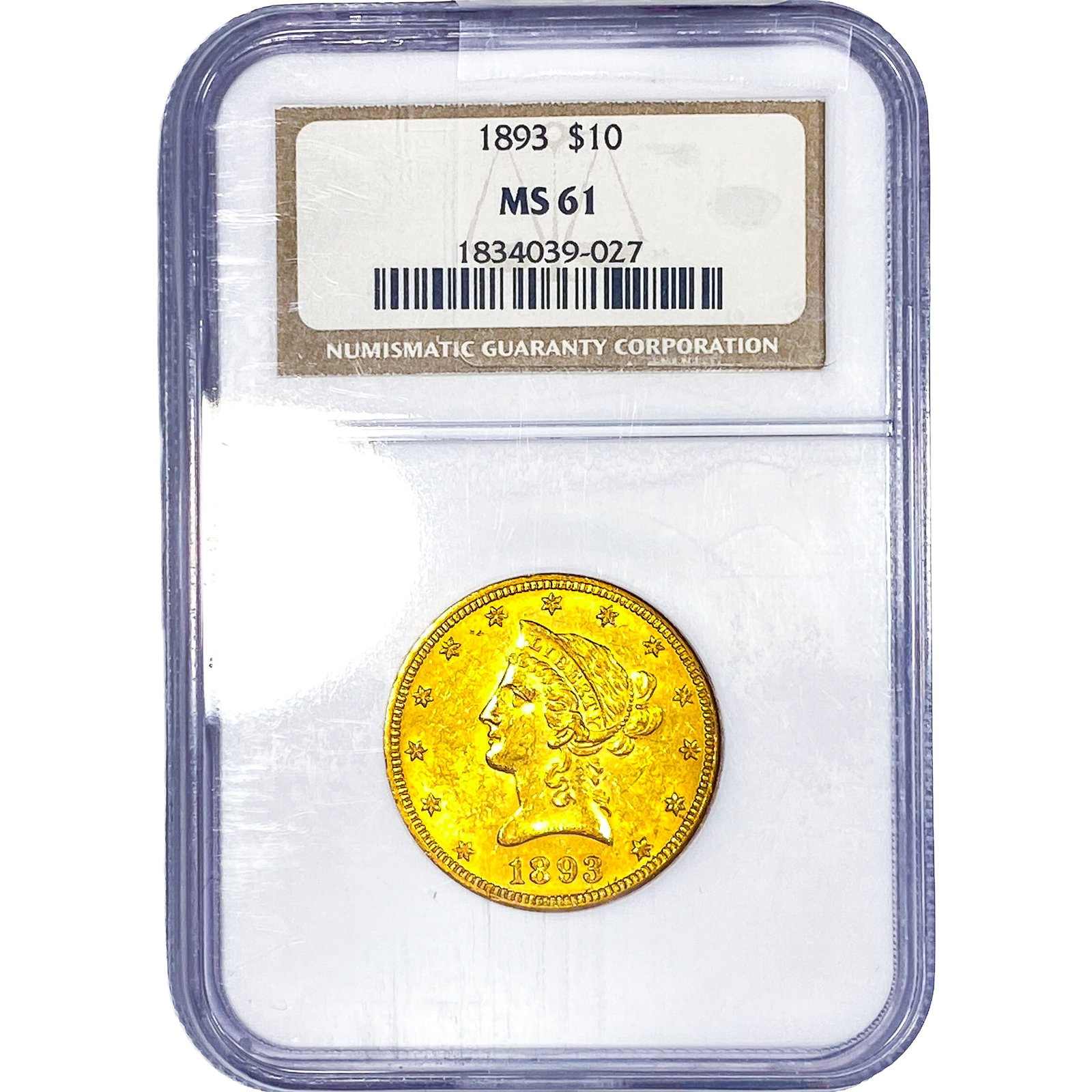 1893 $10 Gold Eagle NGC MS61 (1 of 4)