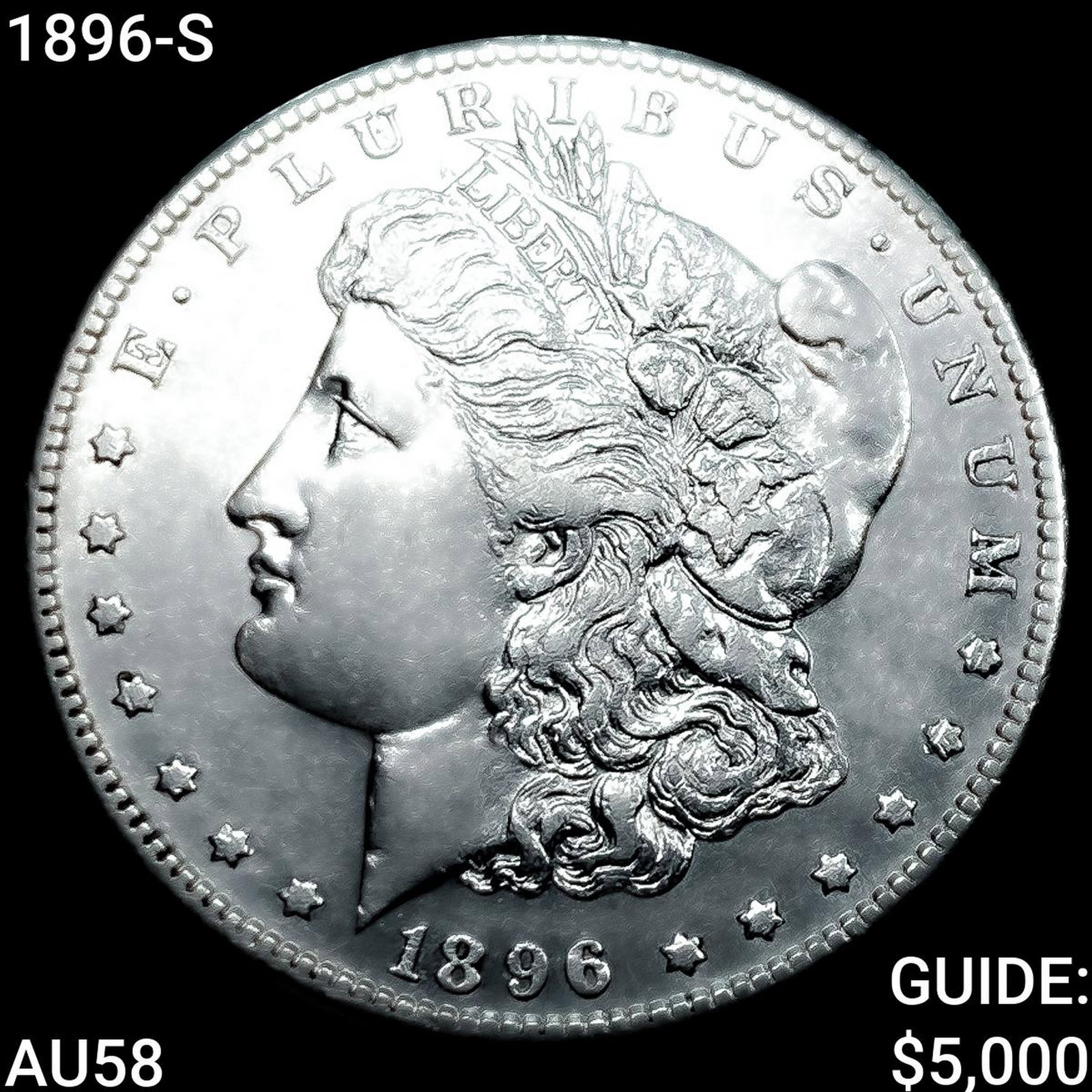 1896-S Morgan Silver Dollar CHOICE AU: 1896-S Morgan Silver Dollar CHOICE AU