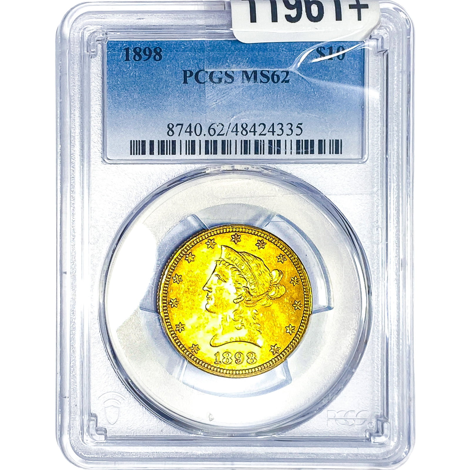 1898 $10 Gold Eagle PCGS MS62: 1898 $10 Gold Eagle PCGS MS62