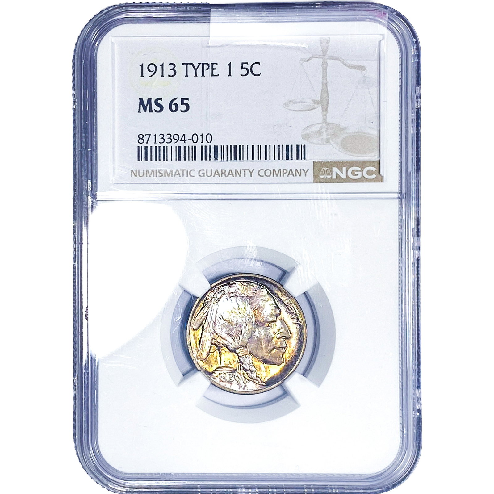 1913 Buffalo Nickel NGC MS65 Type 1: 1913 Buffalo Nickel NGC MS65 Type 1