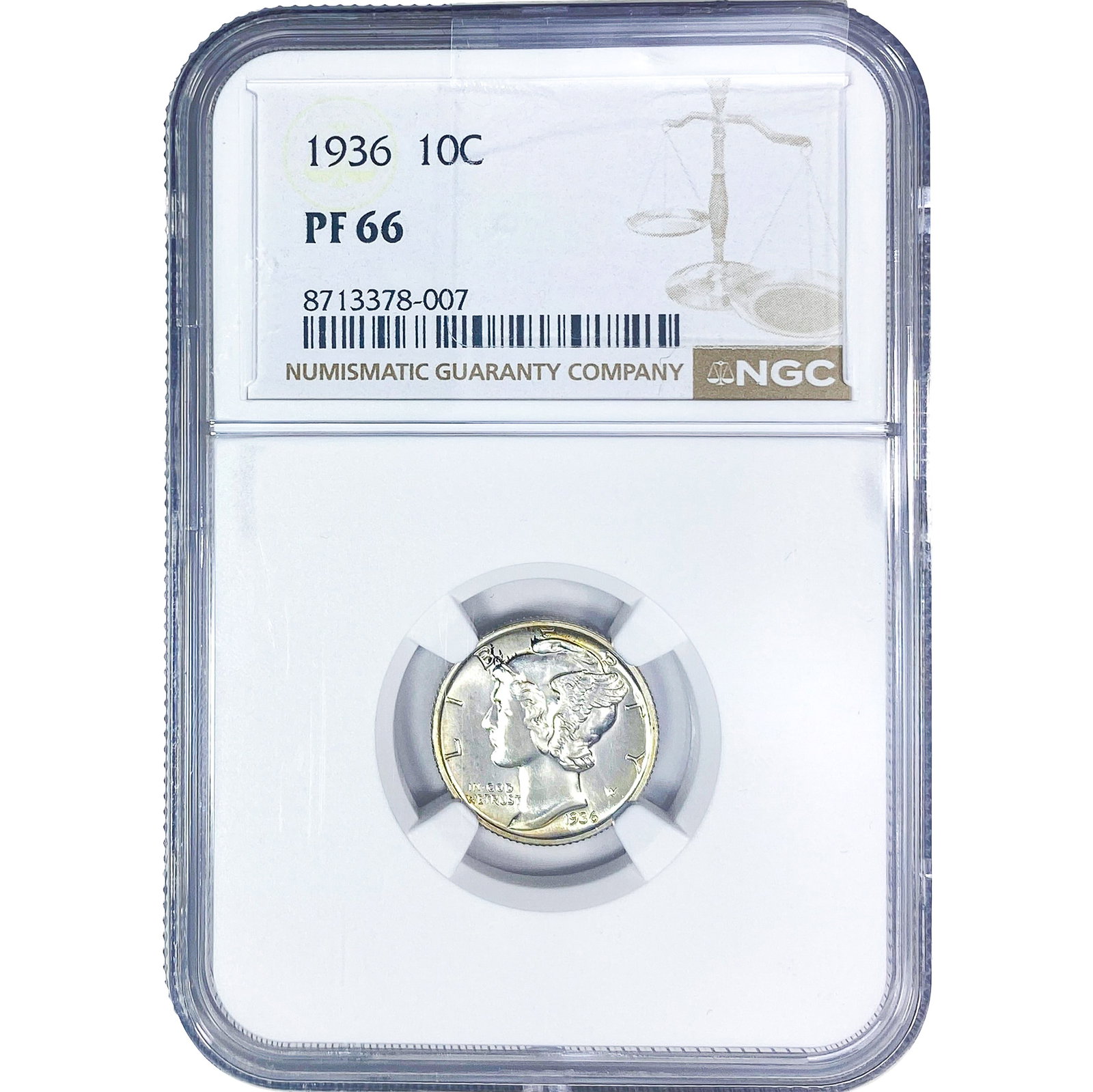 1936 Mercury Silver Dime NGC PF66: 1936 Mercury Silver Dime NGC PF66