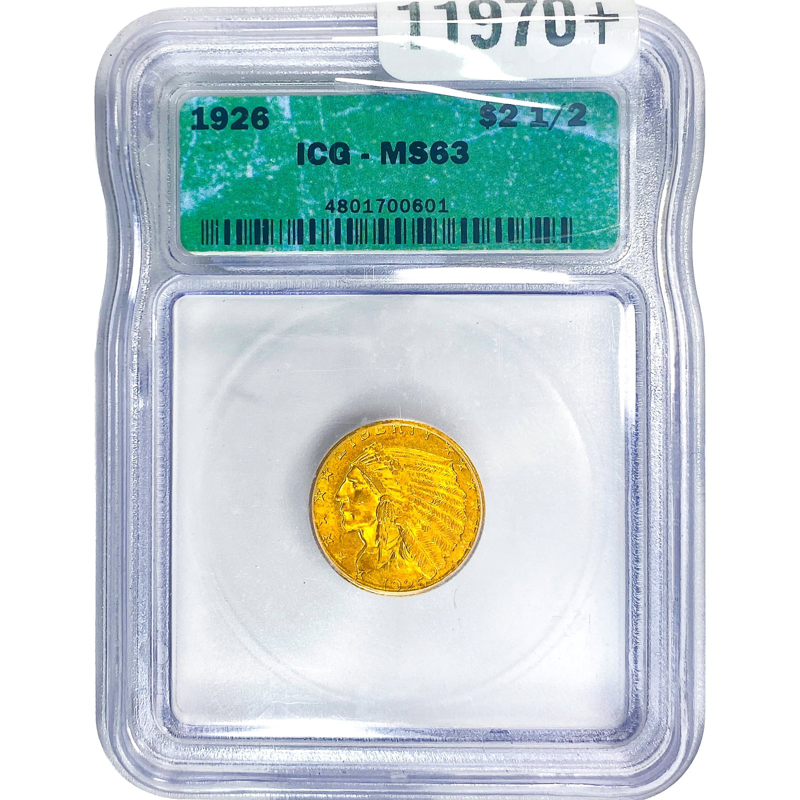 1926 $2.50 Gold Quarter Eagle ICG MS63: 1926 $2.50 Gold Quarter Eagle ICG MS63