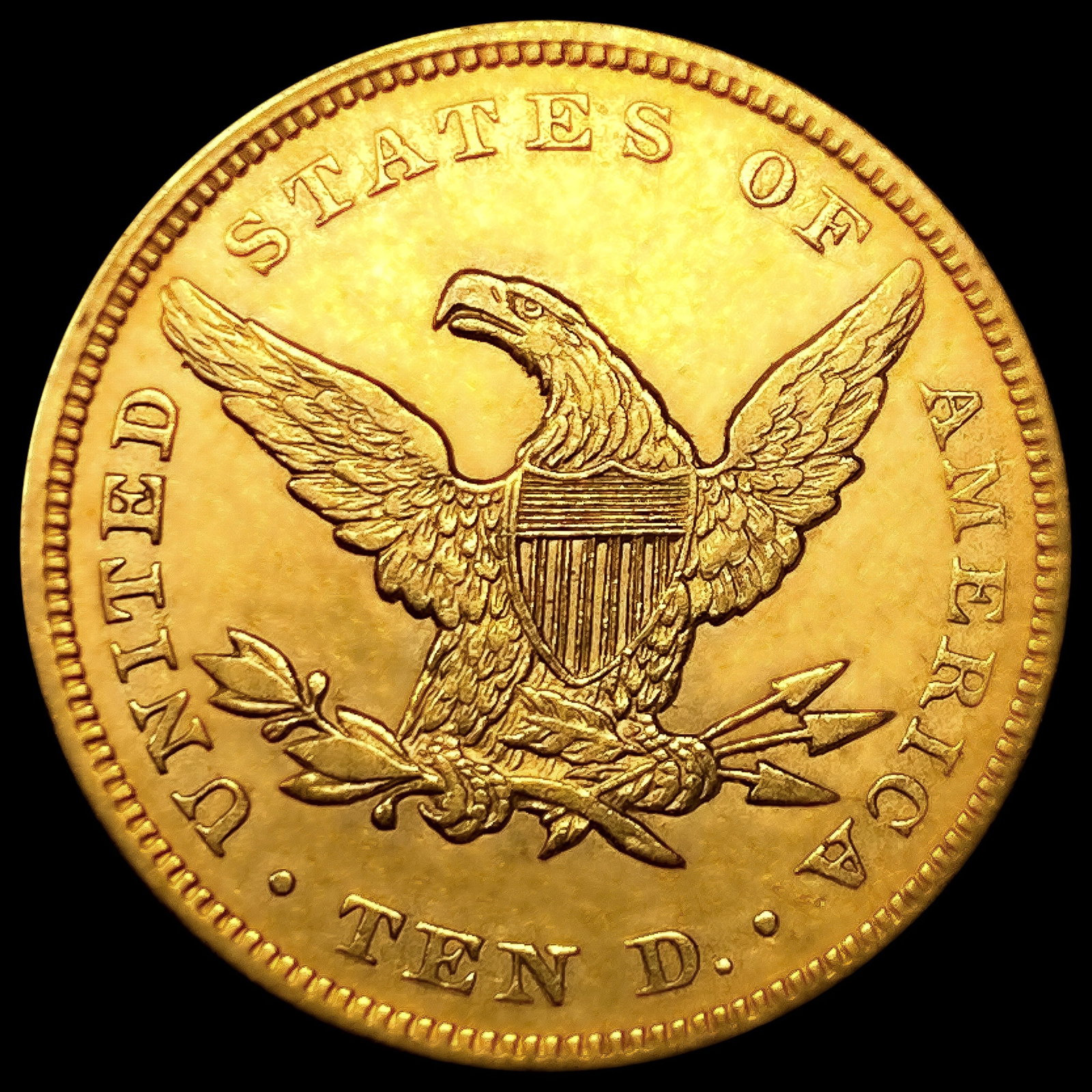 1861 $10 Gold Eagle UNCIRCULATED - 2